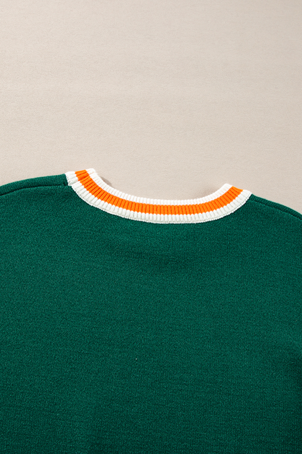 Stylish Blackish Green Drop Shoulder Sweater with Colorblock Stripes - Effortless Winter Fashion - Detail View 10 Stylish Blackish Green Drop Shoulder Sweater with Colorblock Stripes - Effortless Winter Fashion - Detail View 10