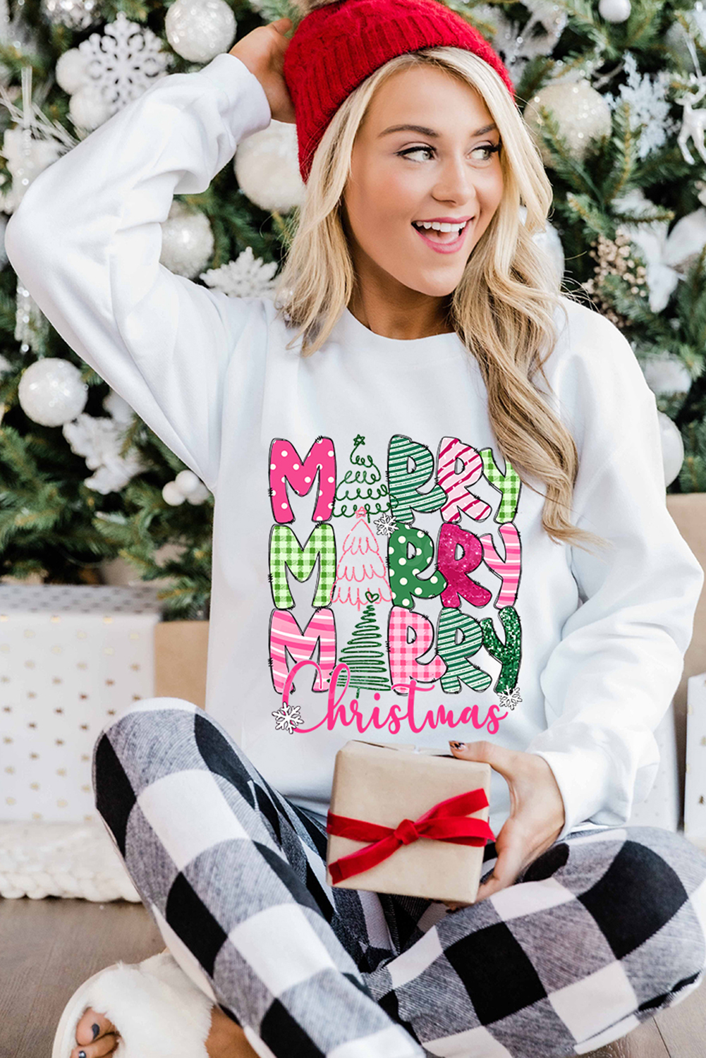 Long Sleeve Drop Shoulder Pullover - Perfect for Winter and Festive Gatherings - Detail View 3 Long Sleeve Drop Shoulder Pullover - Perfect for Winter and Festive Gatherings - Detail View 3