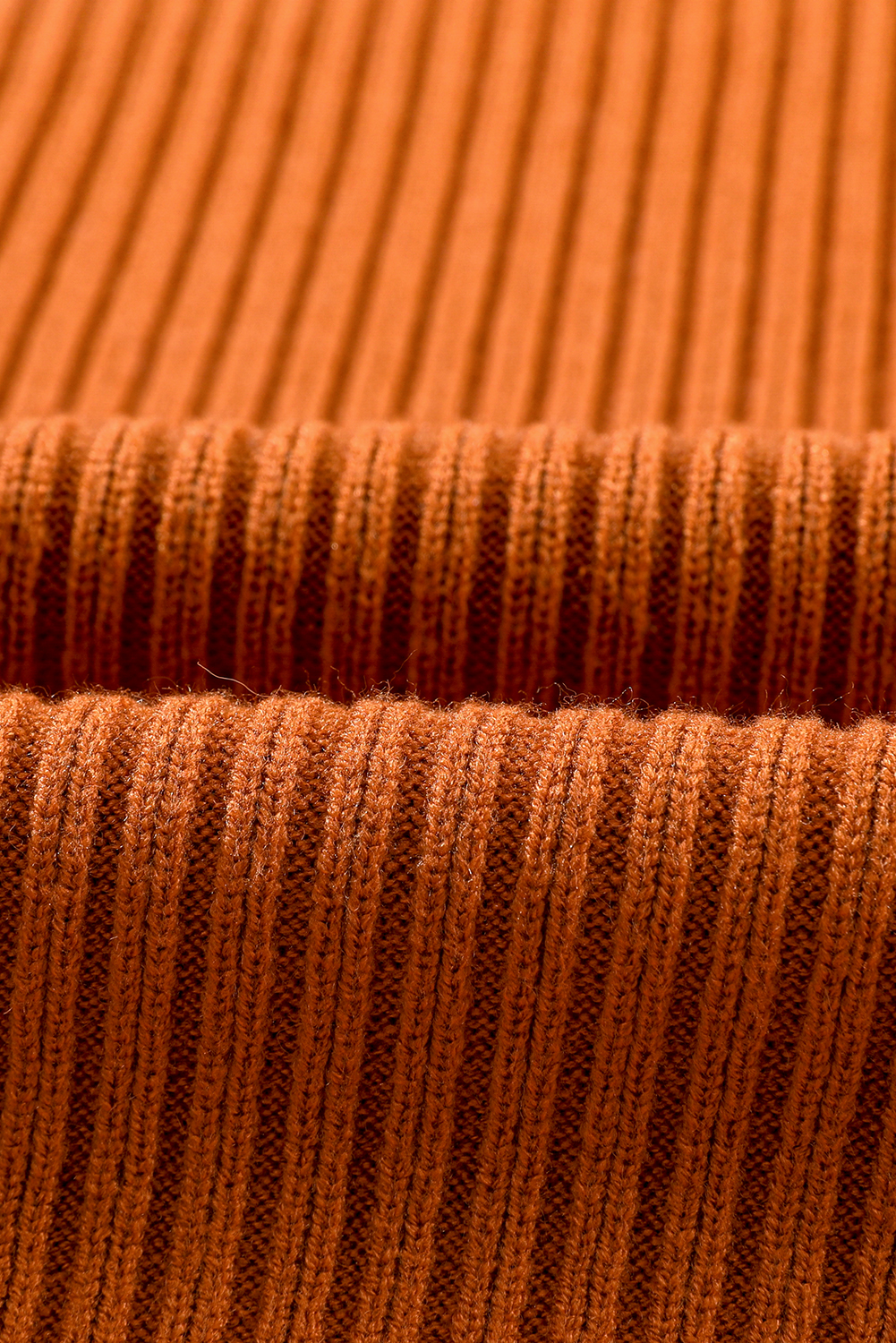 Mock Neck Ribbed Knit Top, Comfortable Daily Pocket Sweater - Detail View 11 Mock Neck Ribbed Knit Top, Comfortable Daily Pocket Sweater - Detail View 11