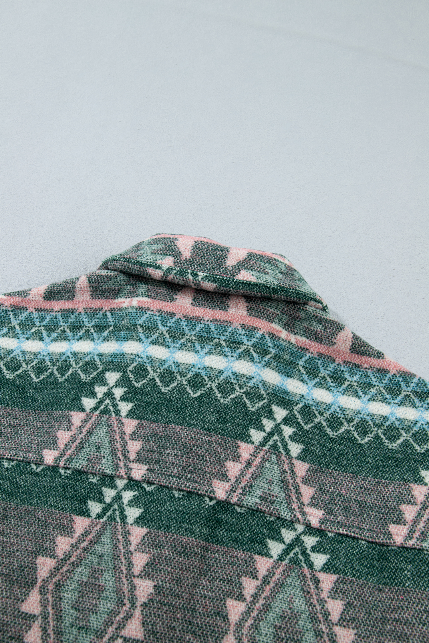 Women's Casual Aztec Shacket, Western Long Sleeve Outerwear - Detail View 16 Women's Casual Aztec Shacket, Western Long Sleeve Outerwear - Detail View 16
