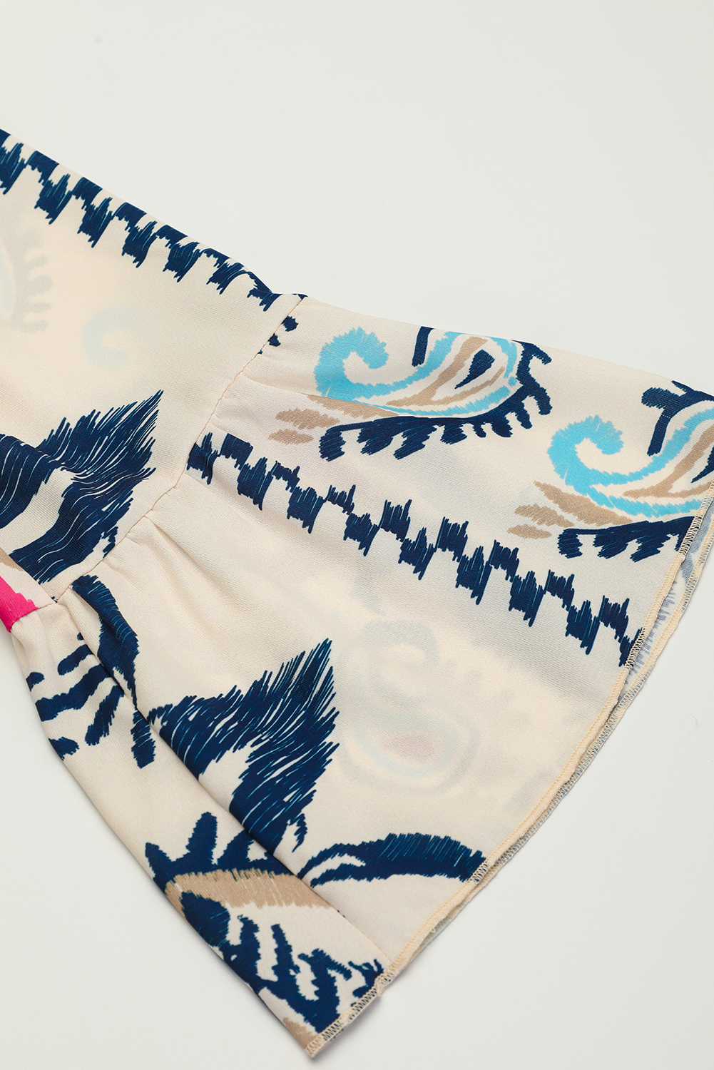 Stylish Bohemian White Printed Mini Dress with Tribal Print - Detail View 17 Stylish Bohemian White Printed Mini Dress with Tribal Print - Detail View 17