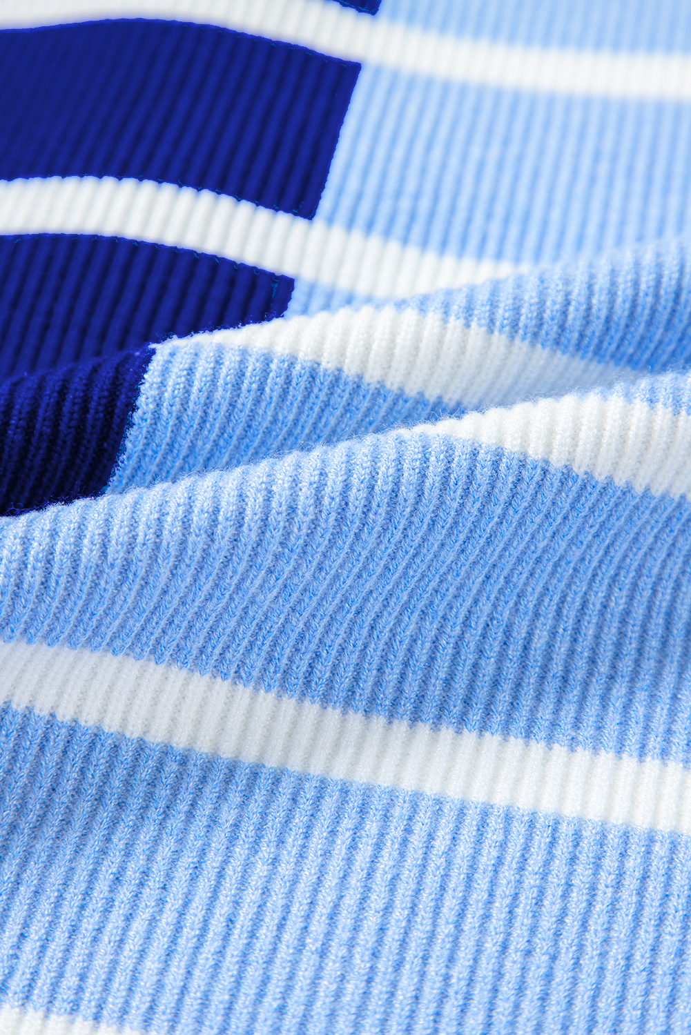 Women's Sleeveless Striped Sweater, Soft Knit Pullover - Detail View 12 Women's Sleeveless Striped Sweater, Soft Knit Pullover - Detail View 12