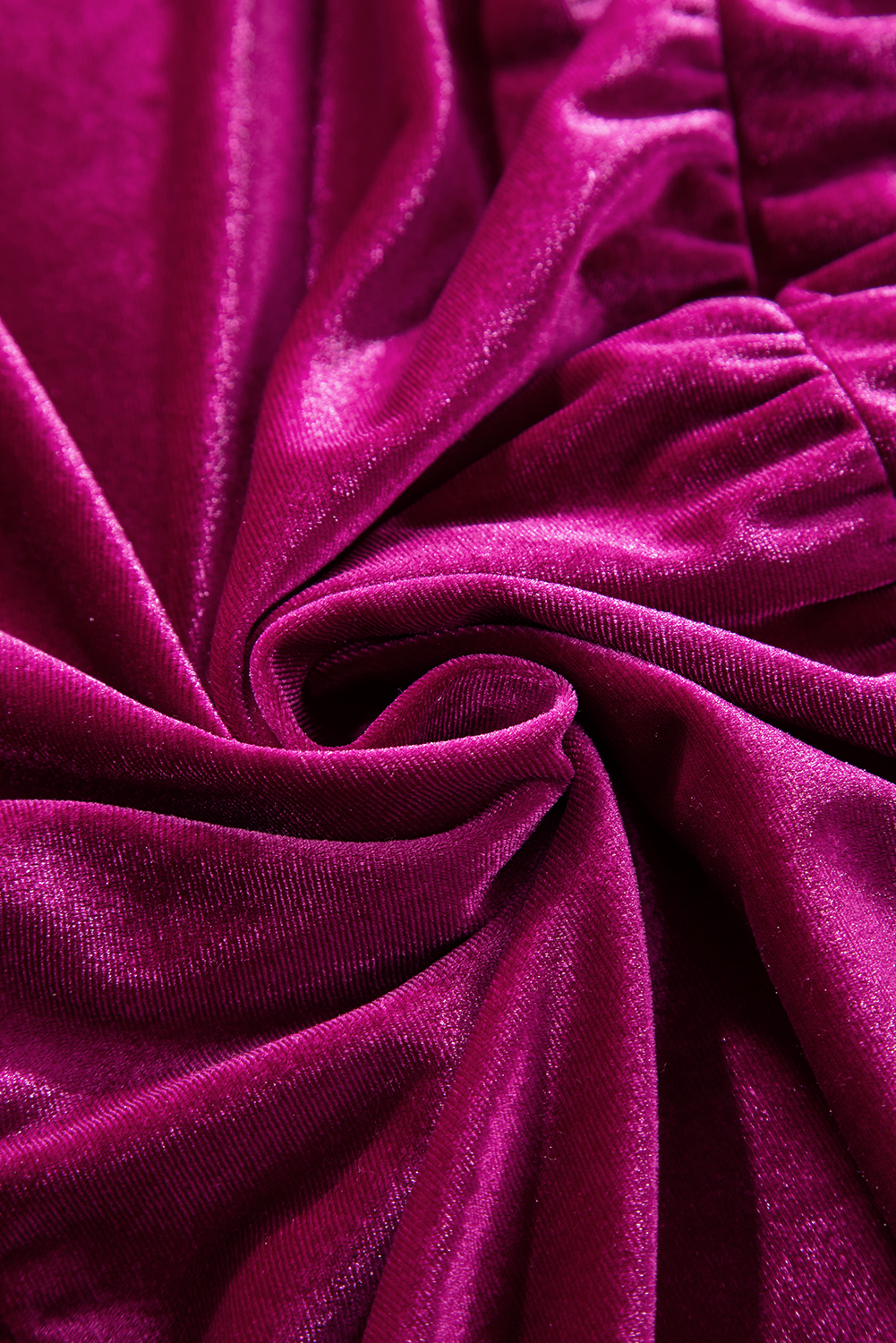Red Hot Velvety Long Maxi Dress with Shirred Waist and Tiered Hem - Detail View 13 Red Hot Velvety Long Maxi Dress with Shirred Waist and Tiered Hem - Detail View 13