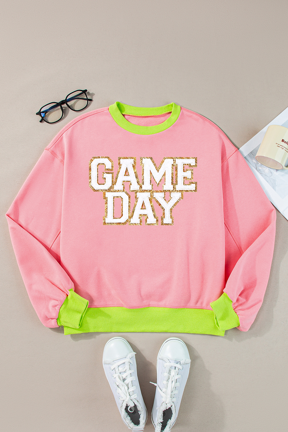 Add a Touch of Sparkle to Your Game Day Outfit with This Glitter Sweatshirt - Detail View 7 Add a Touch of Sparkle to Your Game Day Outfit with This Glitter Sweatshirt - Detail View 7