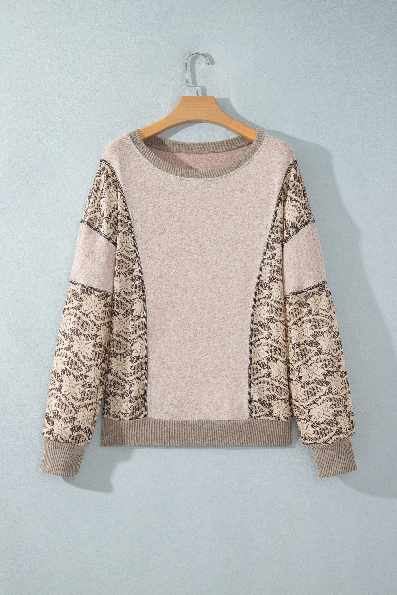 Vintage Floral Print Long Sleeve Top, Women's Fall Shift Shirt - Detail View 5 Vintage Floral Print Long Sleeve Top, Women's Fall Shift Shirt - Detail View 5
