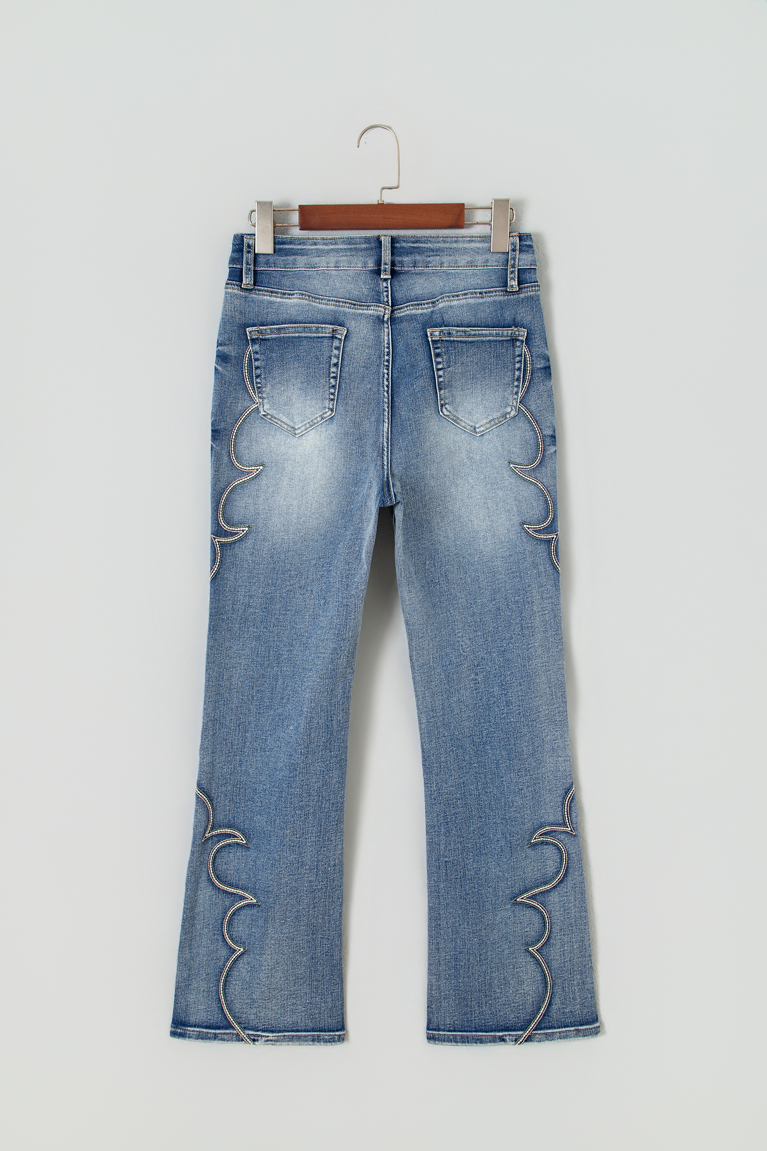 Women's Western Flare Jeans, Daily Casual Denim - Detail View 7 Women's Western Flare Jeans, Daily Casual Denim - Detail View 7