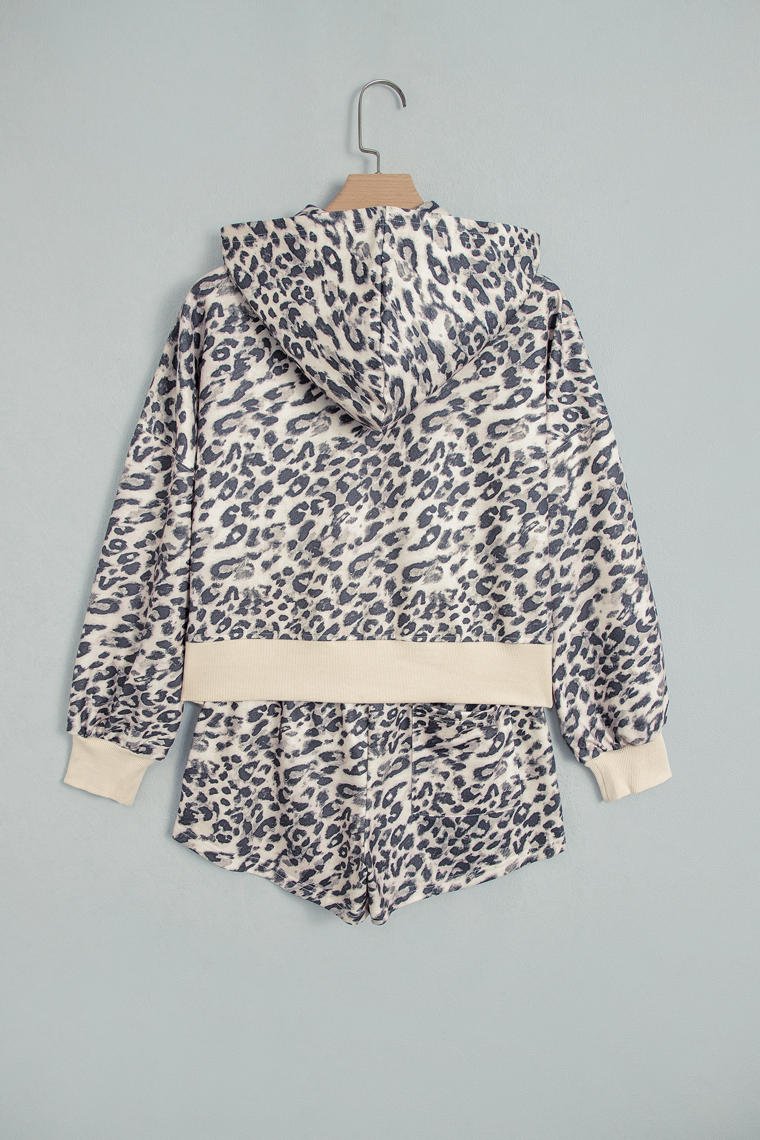 Women's Leopard Print Two Piece Set, Trendy Fall Lounge - Detail View 5 Women's Leopard Print Two Piece Set, Trendy Fall Lounge - Detail View 5