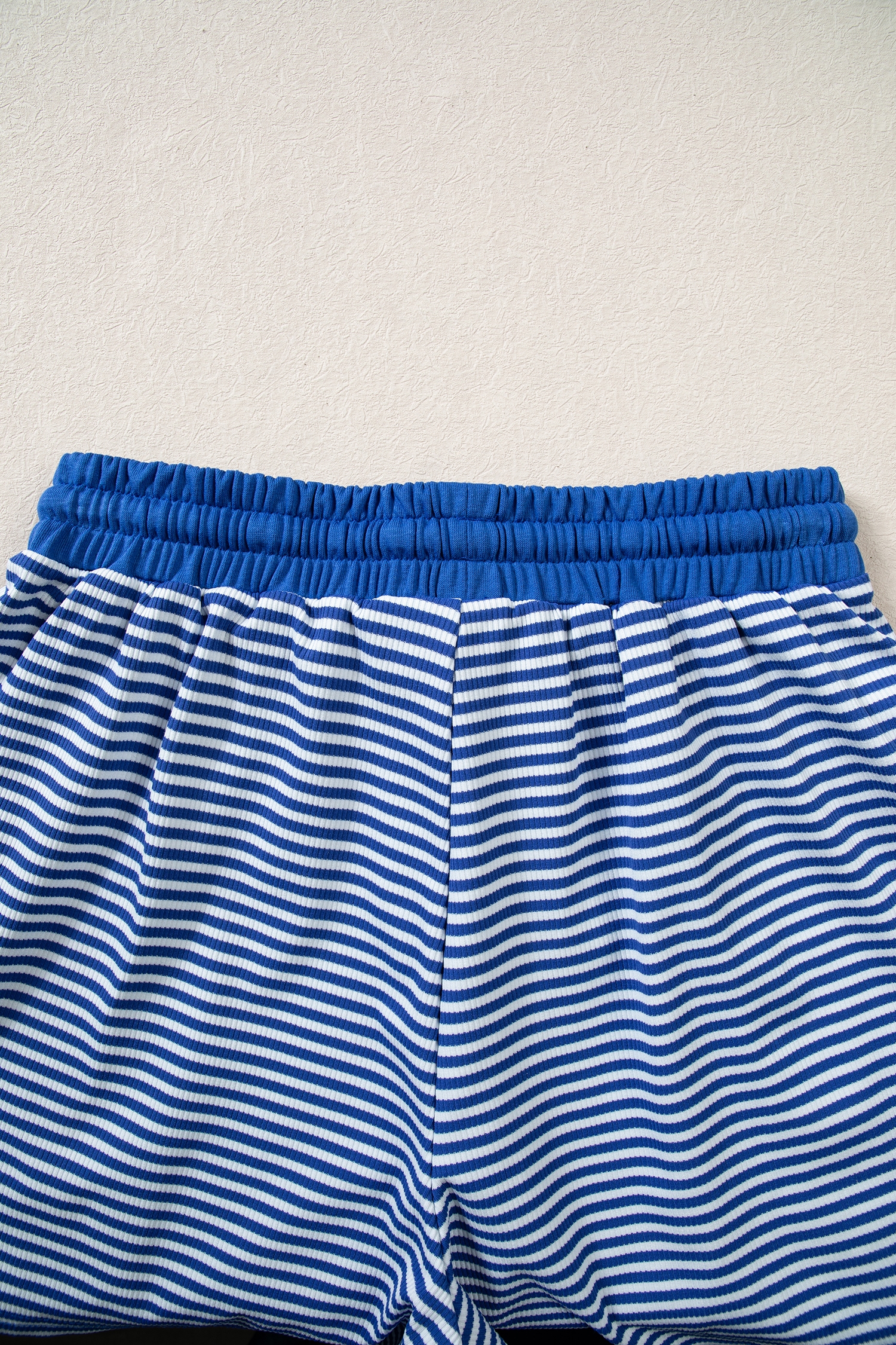 Women's Stretchy Stripe Set, Loose Long Sleeve Shorts - Detail View 12 Women's Stretchy Stripe Set, Loose Long Sleeve Shorts - Detail View 12