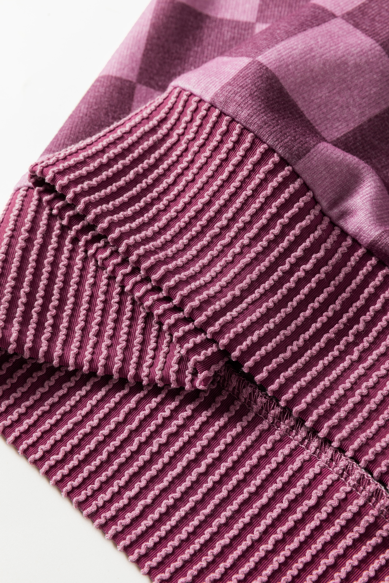 Women's Red Checkered Pullover, Cozy Ribbed Trim Top - Detail View 12 Women's Red Checkered Pullover, Cozy Ribbed Trim Top - Detail View 12