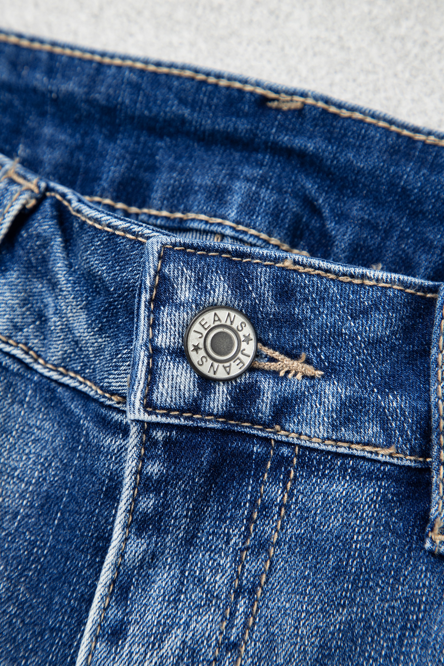 Women's Stretch Flare Jeans, High Waisted Denim - Detail View 9 Women's Stretch Flare Jeans, High Waisted Denim - Detail View 9