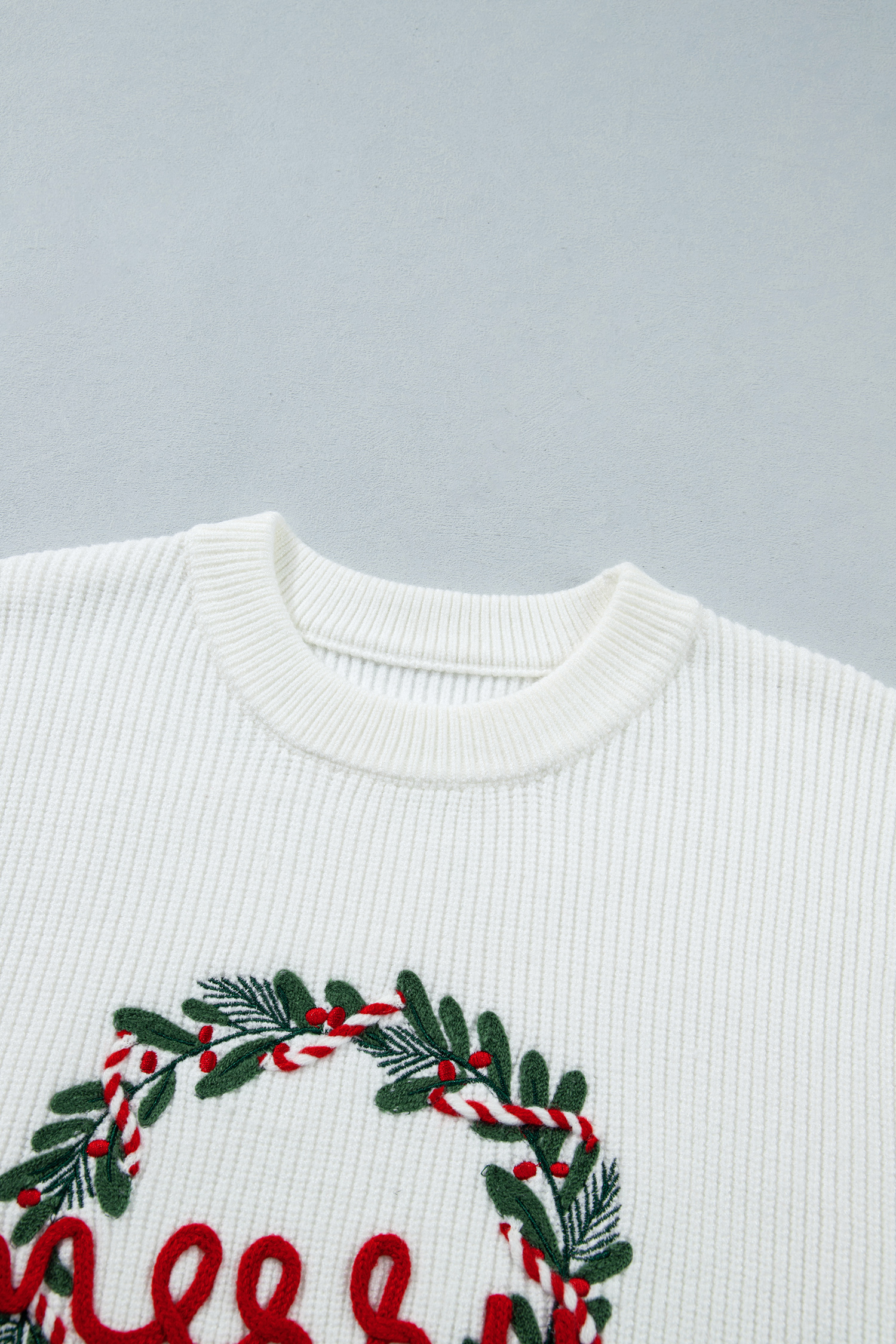 Women's Soft Knit Christmas Sweater, Cozy Round Neck - Detail View 12 Women's Soft Knit Christmas Sweater, Cozy Round Neck - Detail View 12