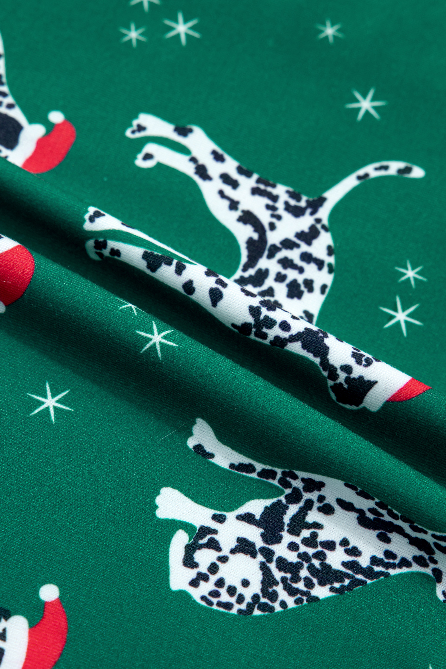 Cozy Christmas Lounge Set, Women's Green Dog Print PJ Set - Detail View 15 Cozy Christmas Lounge Set, Women's Green Dog Print PJ Set - Detail View 15