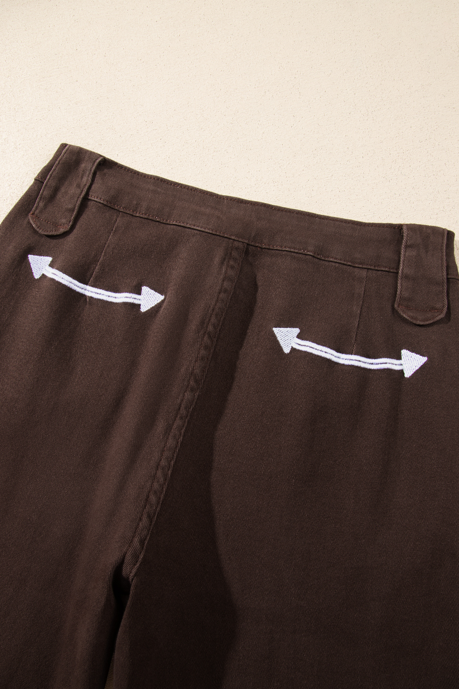 Women's Straight Leg Jeans, Casual Coffee Brown Pants - Detail View 10 Women's Straight Leg Jeans, Casual Coffee Brown Pants - Detail View 10