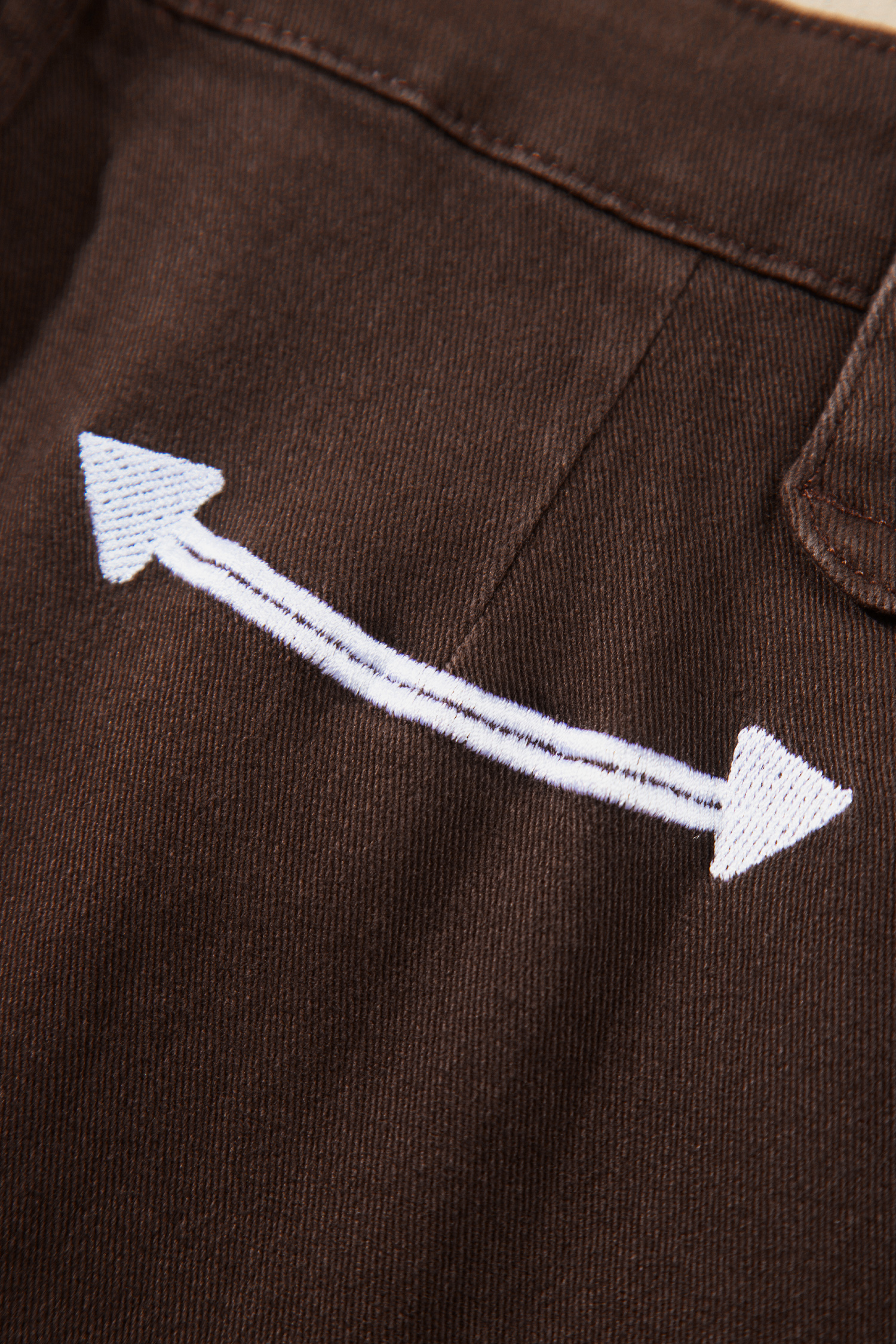 Women's Cotton Blend Jeans, Comfy Coffee Brown Denim - Detail View 9 Women's Cotton Blend Jeans, Comfy Coffee Brown Denim - Detail View 9