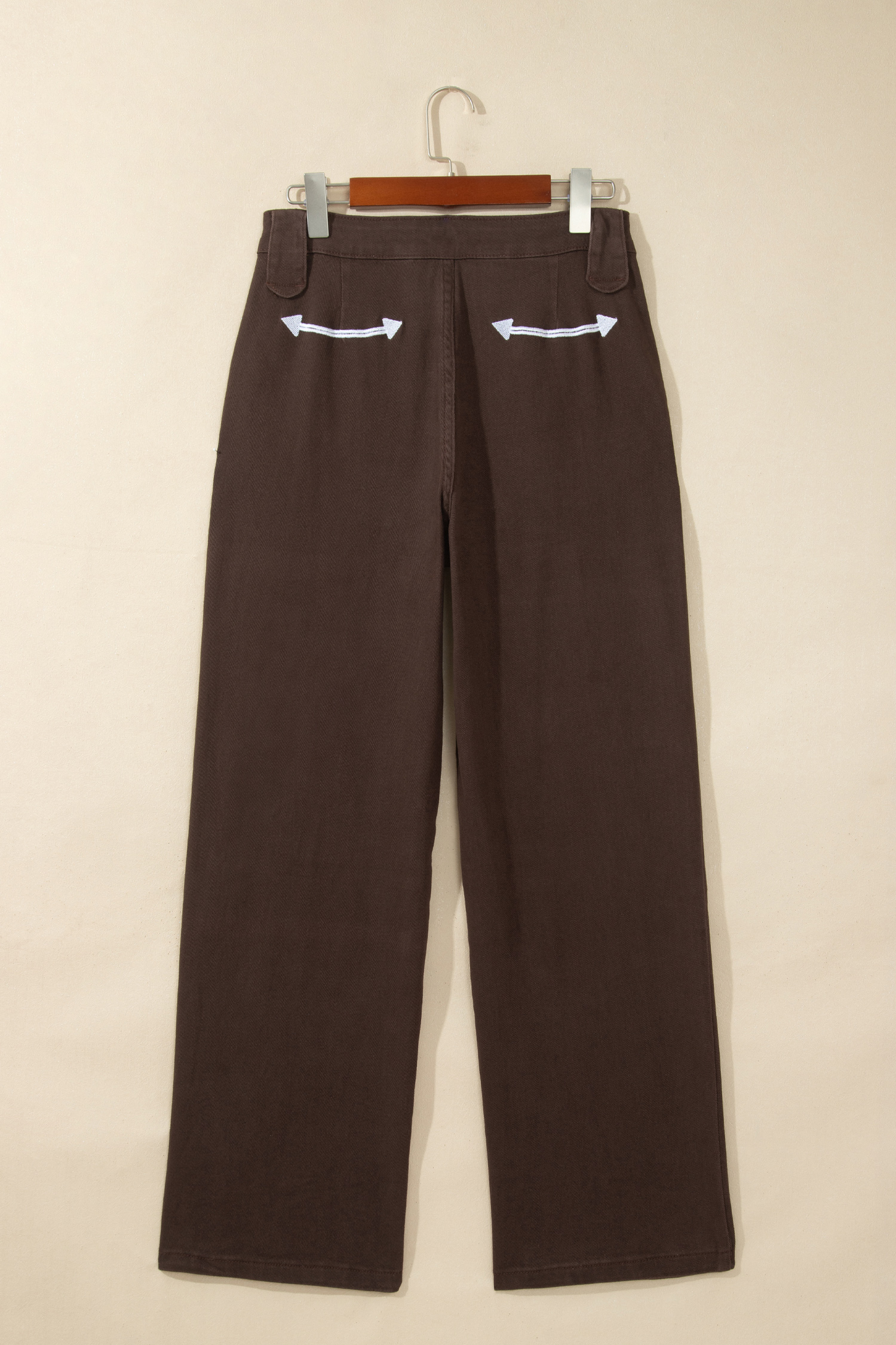 Women's Western Denim Jeans, Colorblock Coffee Pants - Detail View 8 Women's Western Denim Jeans, Colorblock Coffee Pants - Detail View 8