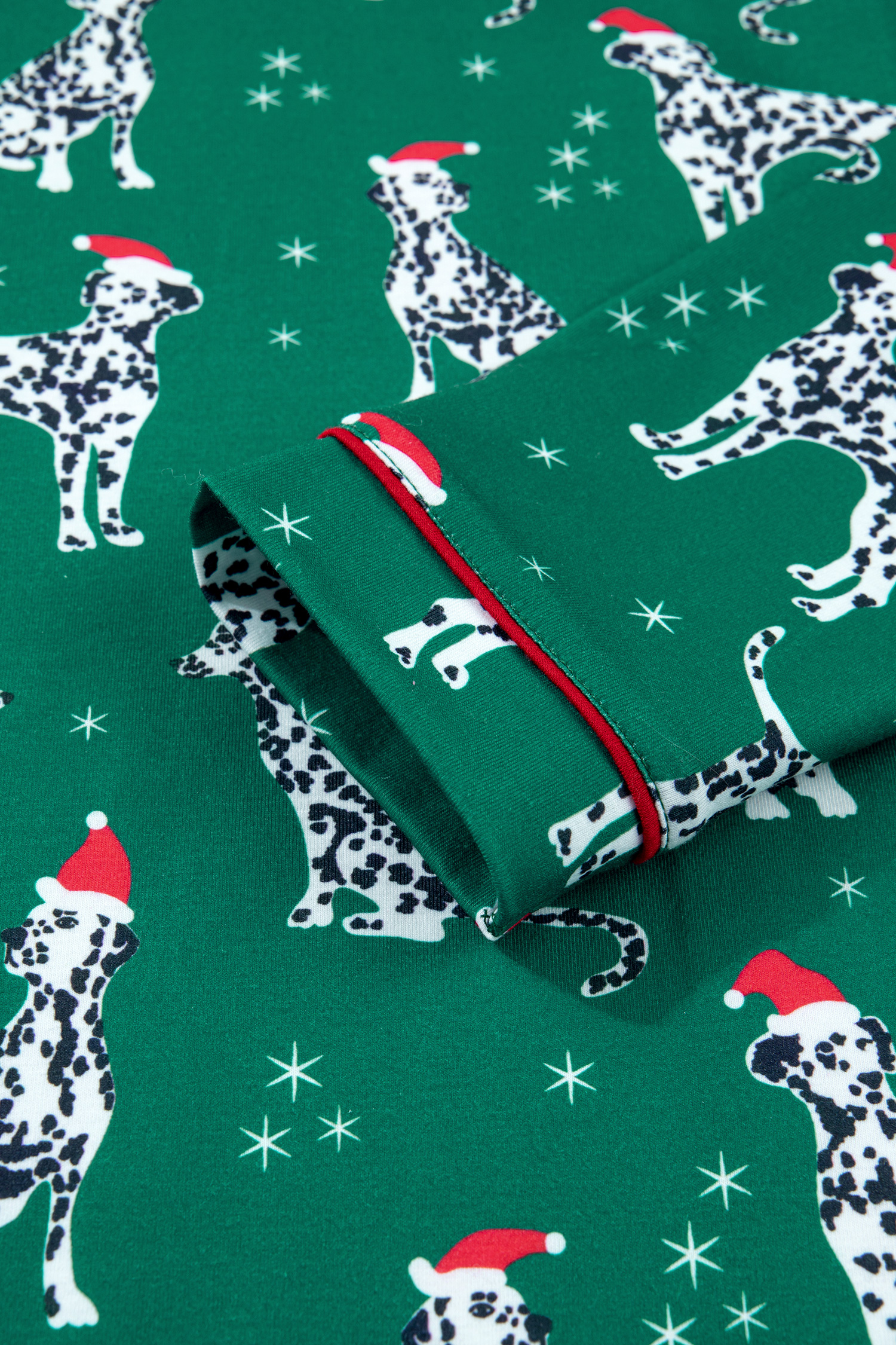 Cozy Christmas Lounge Set, Women's Green Dog Print PJ Set - Detail View 18 Cozy Christmas Lounge Set, Women's Green Dog Print PJ Set - Detail View 18
