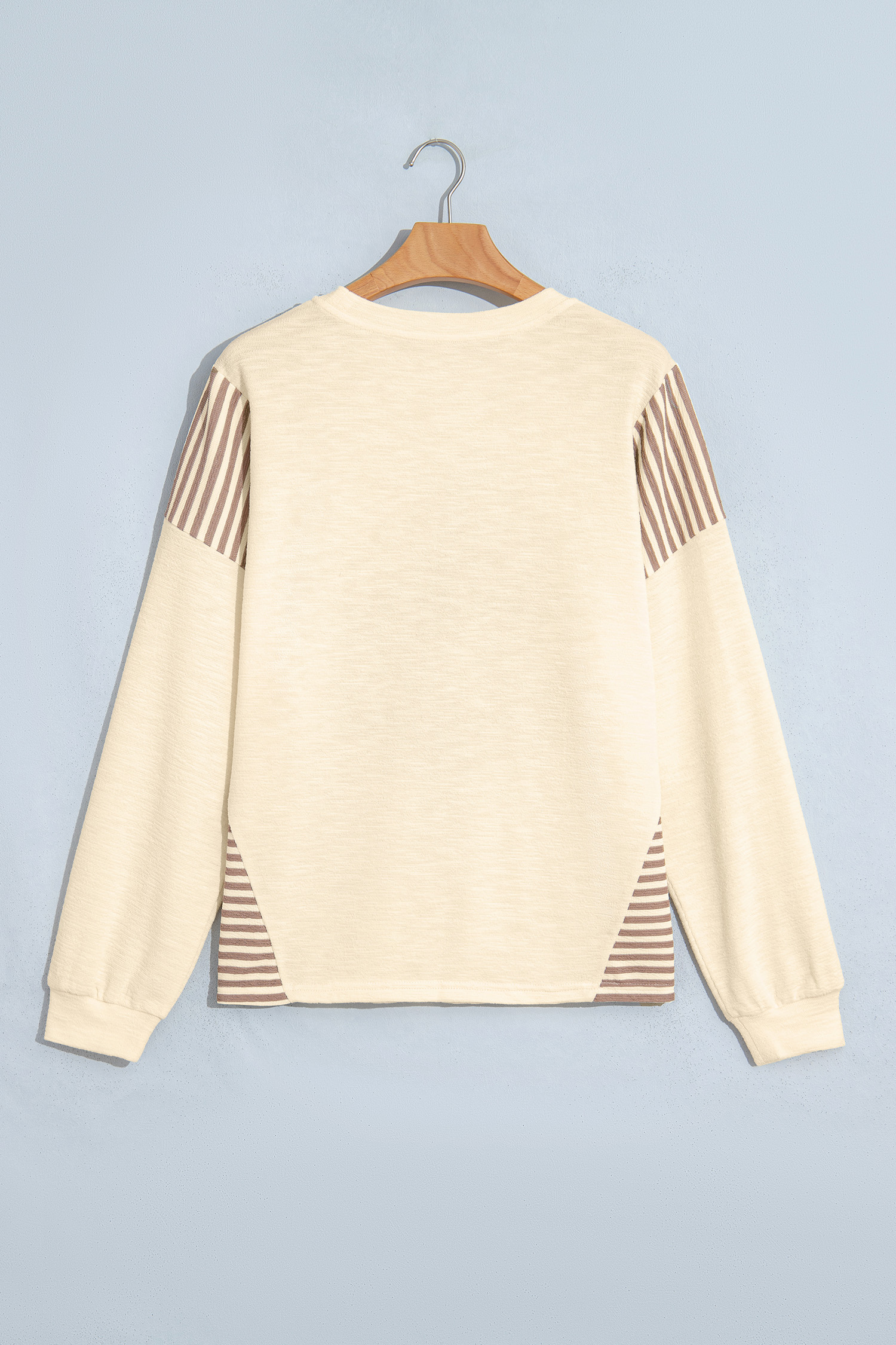 Women's Cowgirl Print Striped Top, Western Fall Fashion Tee - Detail View 5 Women's Cowgirl Print Striped Top, Western Fall Fashion Tee - Detail View 5