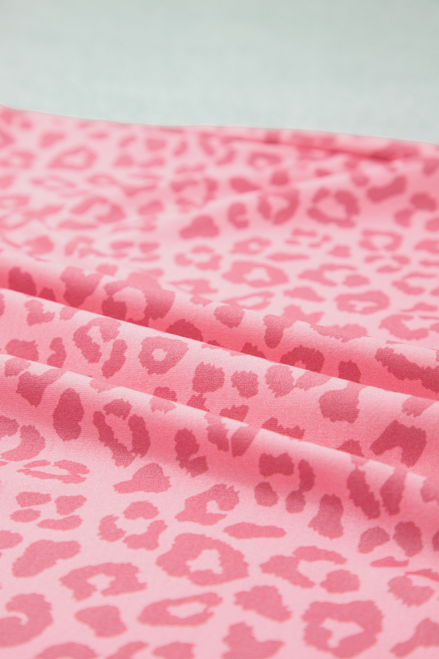 Women's Pink Leopard Set, Varsity Stripe Activewear - Detail View 8 Women's Pink Leopard Set, Varsity Stripe Activewear - Detail View 8