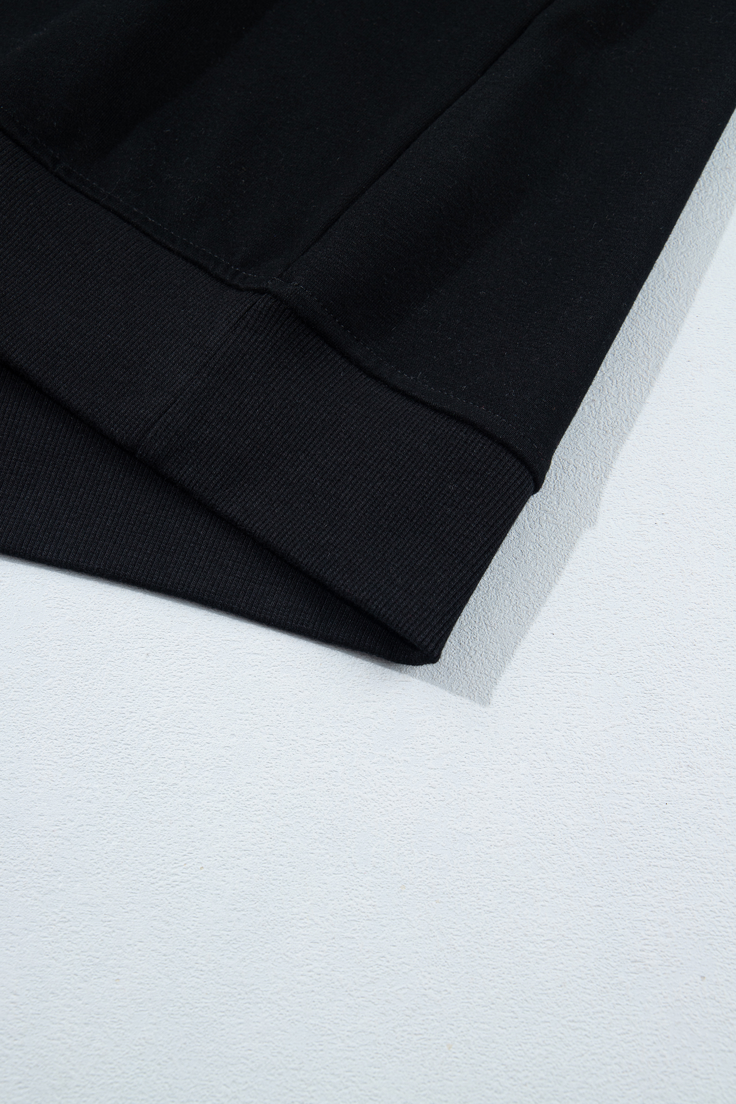 Fall Black Mock Neck Top, Women's Casual Long Sleeve Shirt - Detail View 9 Fall Black Mock Neck Top, Women's Casual Long Sleeve Shirt - Detail View 9