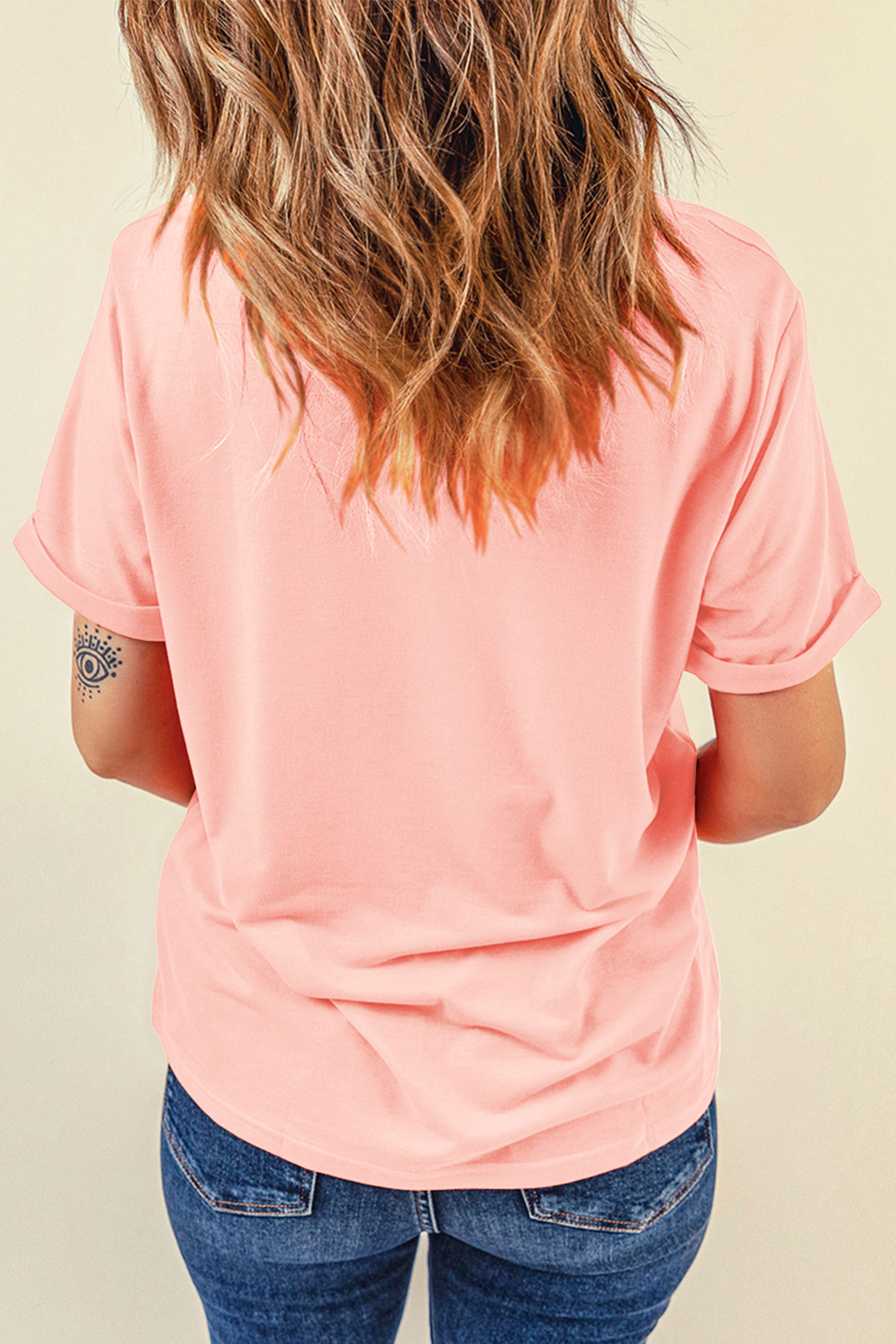 Western Print Turkey Tee, Women's Short Sleeve Top - Detail View 8 Western Print Turkey Tee, Women's Short Sleeve Top - Detail View 8