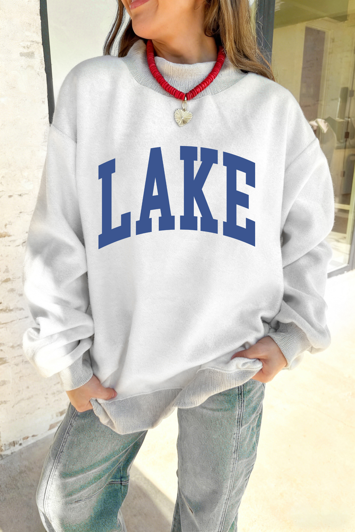Women's Reversible Sweatshirt, Casual Mock Neck Pullover - Detail View 7 Women's Reversible Sweatshirt, Casual Mock Neck Pullover - Detail View 7