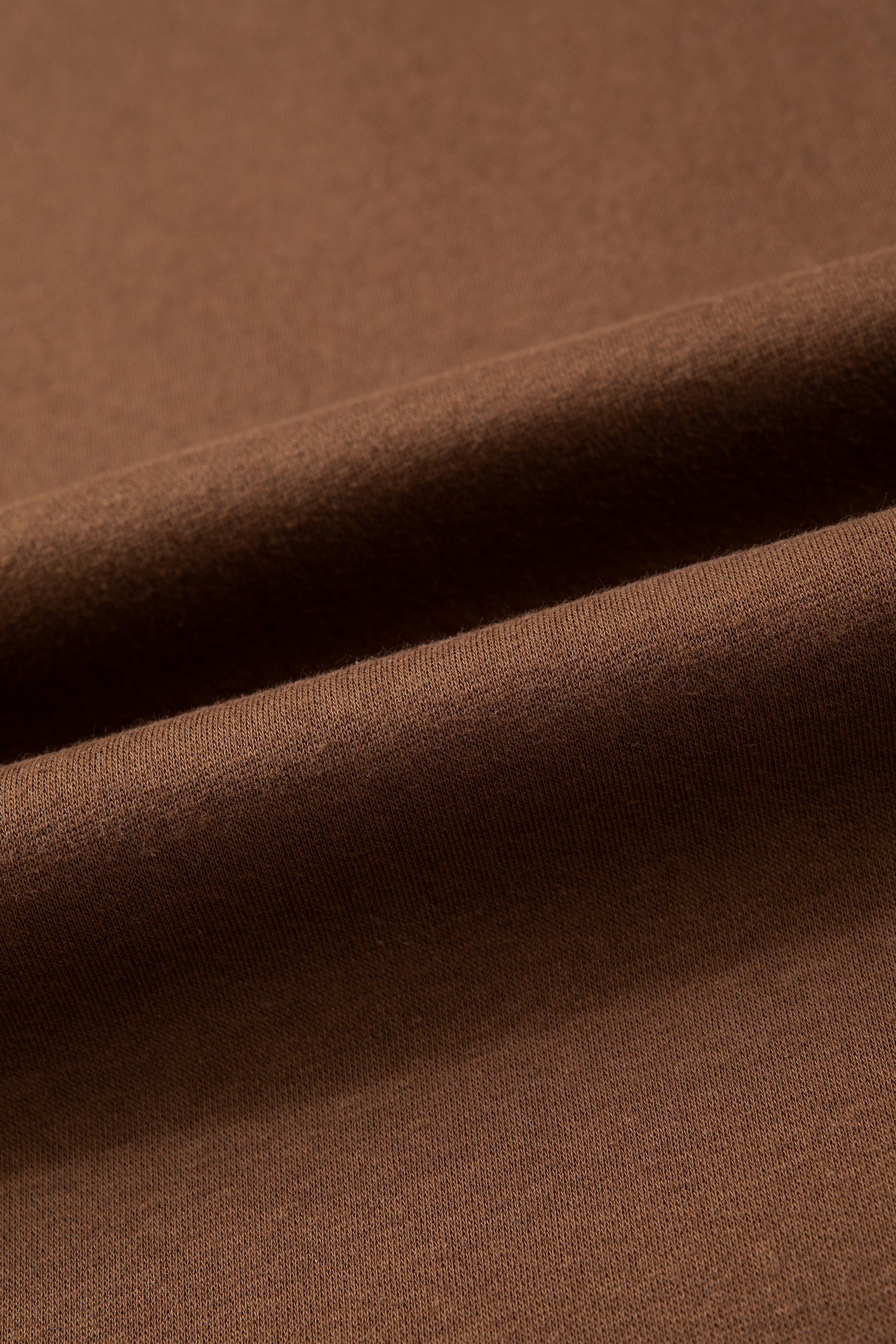 Coffee Brown Graphic Pullover, Polka Dot Trim Long Sleeve - Detail View 9 Coffee Brown Graphic Pullover, Polka Dot Trim Long Sleeve - Detail View 9