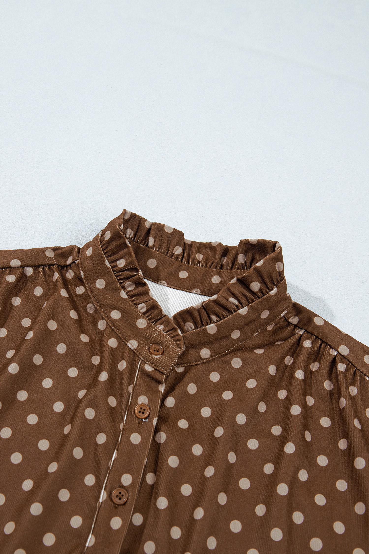 Women's Corduroy Button Dress, Warm Long Sleeve Shift - Detail View 6 Women's Corduroy Button Dress, Warm Long Sleeve Shift - Detail View 6