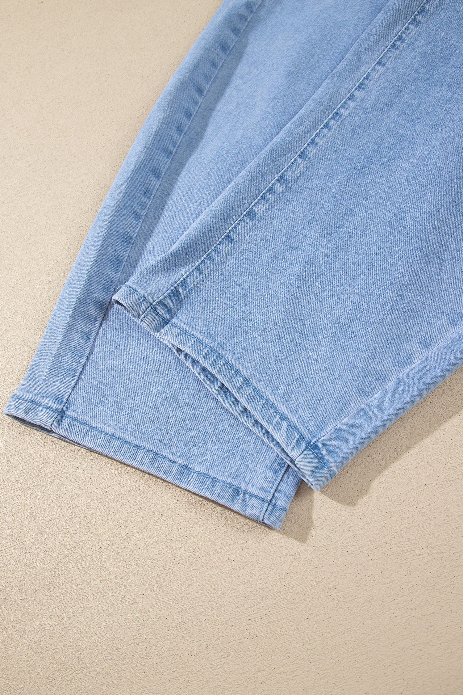 Beau Blue Barrel Jeans, Casual Ankle Length Denim Trousers - Detail View 11 Beau Blue Barrel Jeans, Casual Ankle Length Denim Trousers - Detail View 11