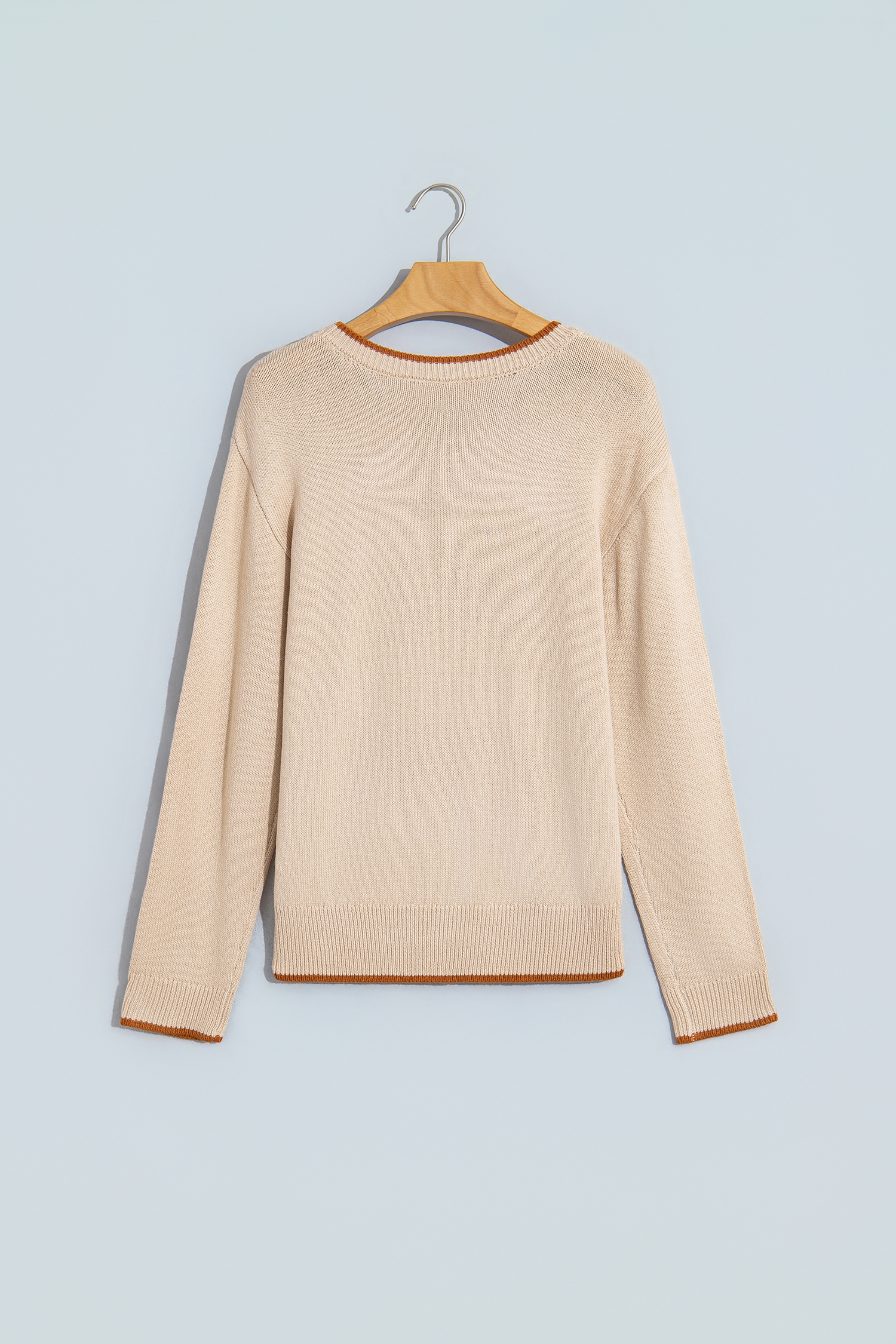 Casual Howdy Letter Sweater, Women's Long Sleeve Fall Pullover - Detail View 6 Casual Howdy Letter Sweater, Women's Long Sleeve Fall Pullover - Detail View 6