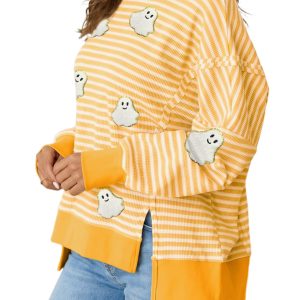 Women's Striped Ghost Top, Casual Autumn Long Sleeve - Main View