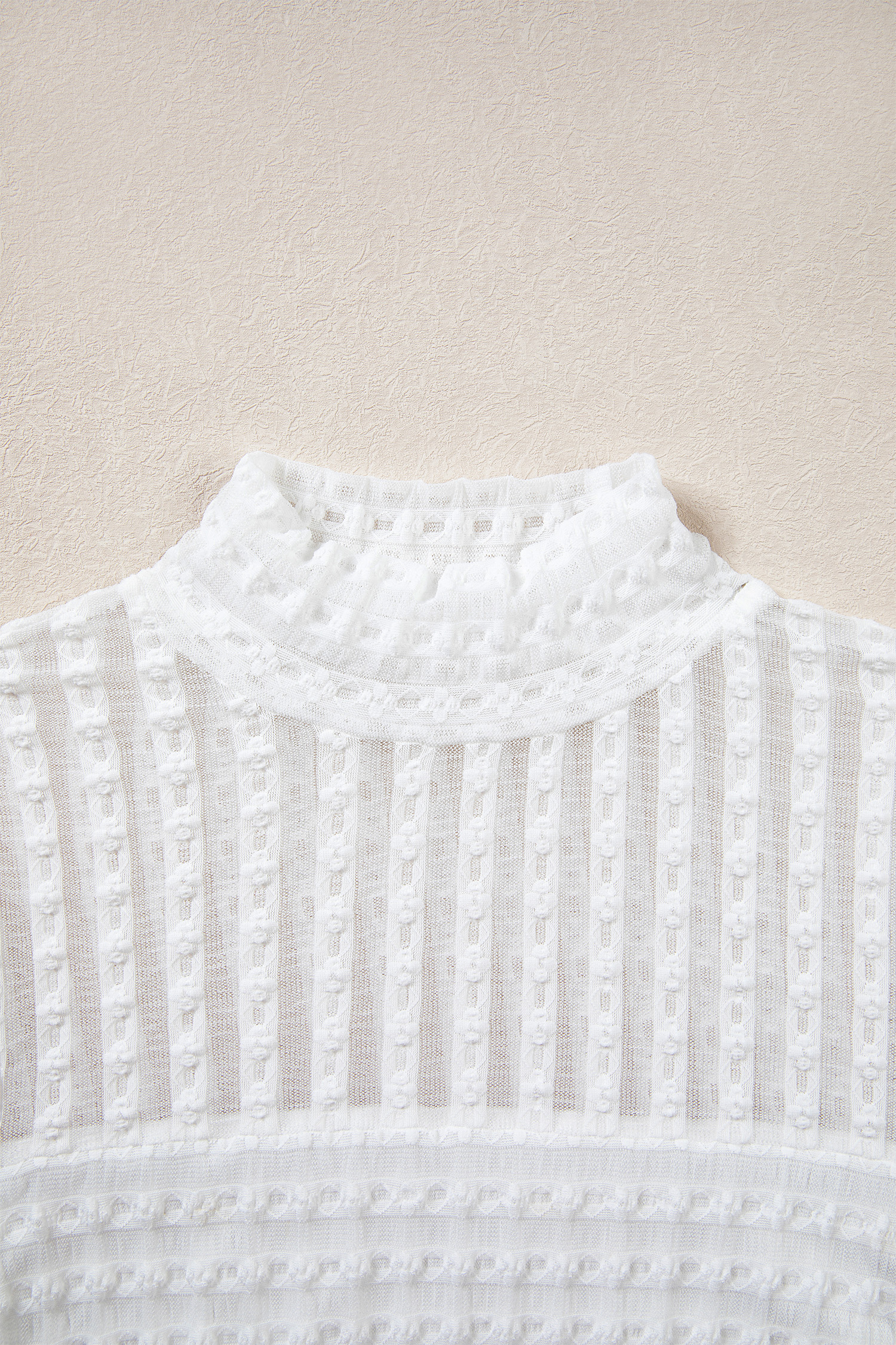 Women's Stretch Lace Long Sleeve Top, Fitted Style - Detail View 9 Women's Stretch Lace Long Sleeve Top, Fitted Style - Detail View 9