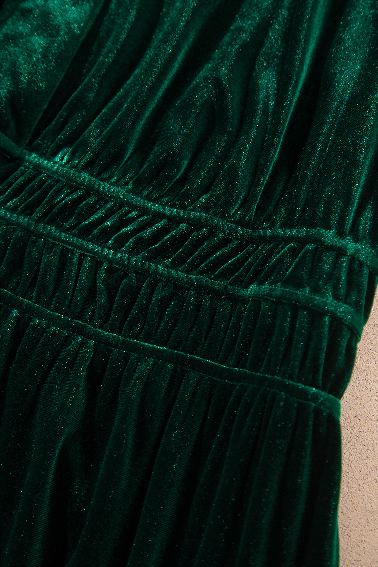Soft Velvet Long Dress, Women's Fall Tiered A Line Gown - Detail View 15 Soft Velvet Long Dress, Women's Fall Tiered A Line Gown - Detail View 15