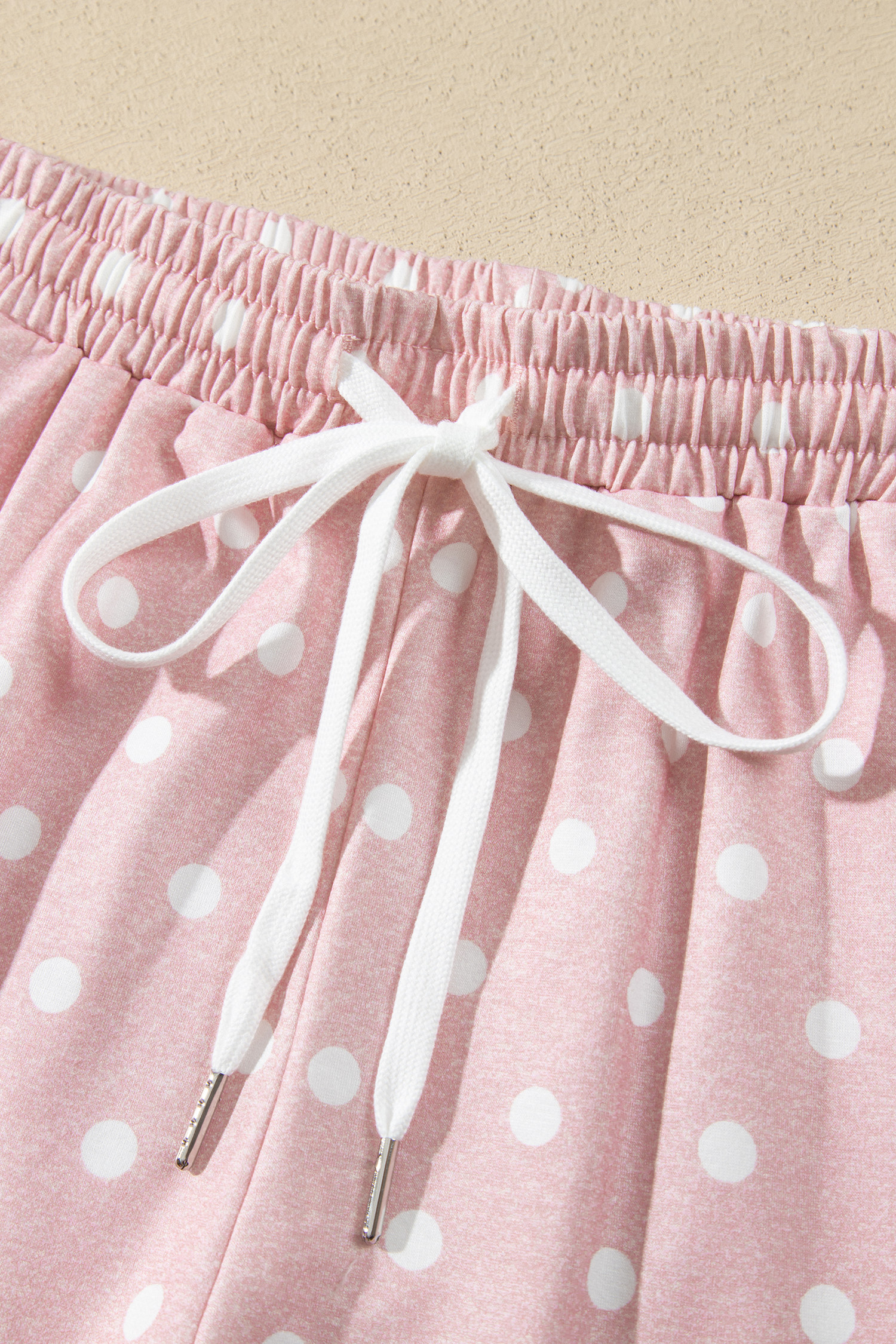 Polka Dot Long Sleeve Shorts Set, Women's Autumn Loungewear - Detail View 11 Polka Dot Long Sleeve Shorts Set, Women's Autumn Loungewear - Detail View 11