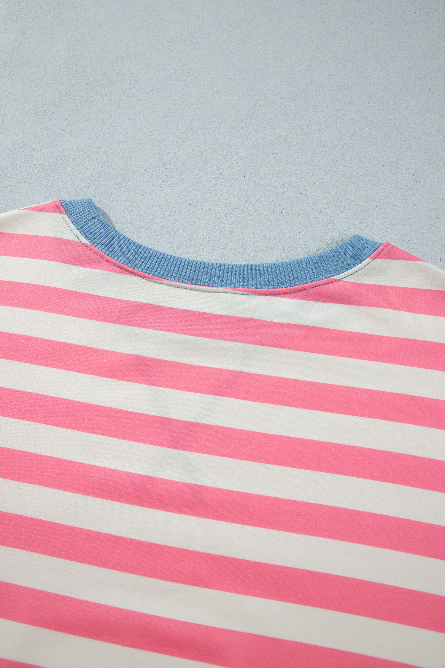 Women's Striped Sweatshirt, Casual Crewneck Pullover - Detail View 10 Women's Striped Sweatshirt, Casual Crewneck Pullover - Detail View 10