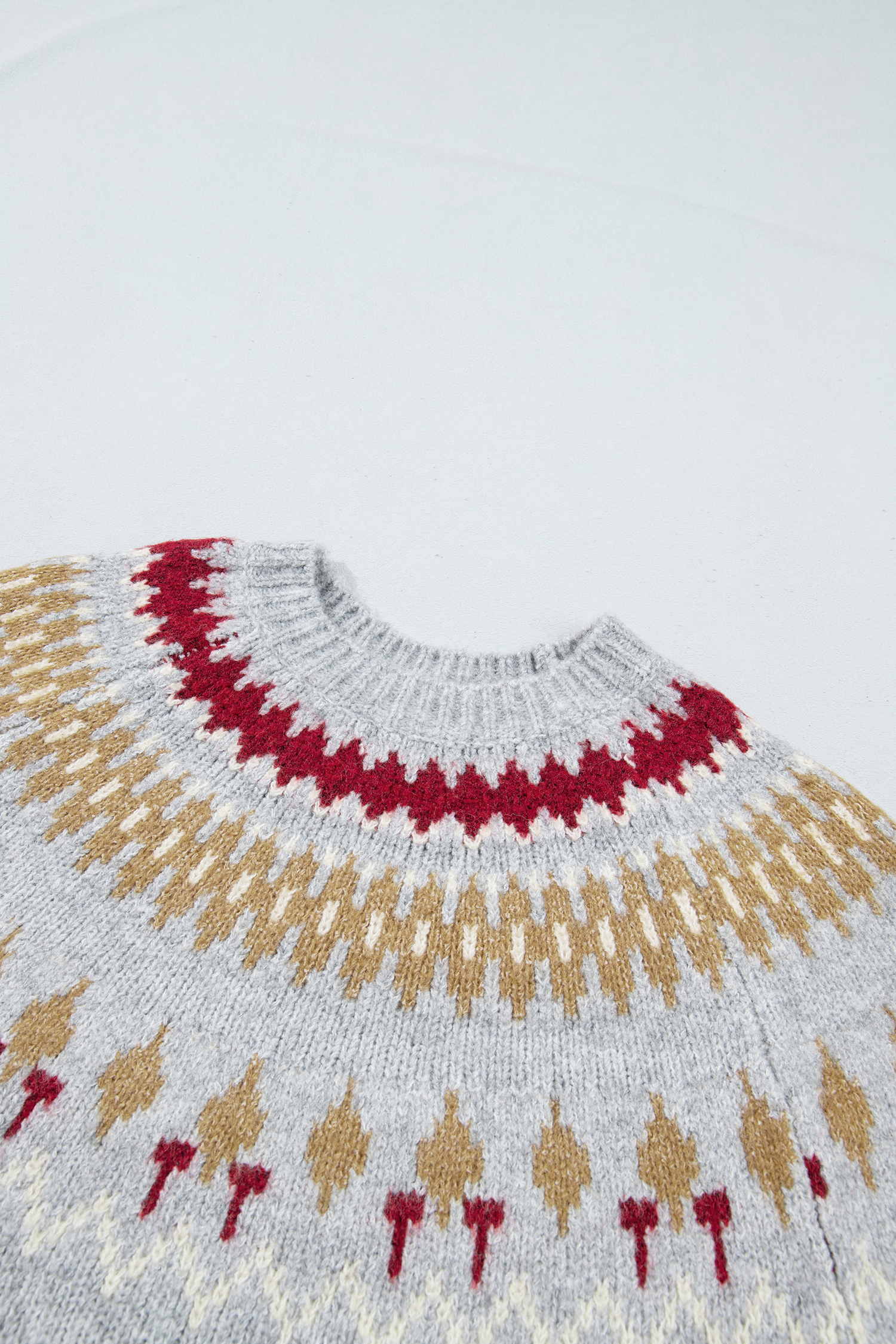 Warm Wool Blend Women's Pullover Sweater, Ribbed Round Neck - Detail View 6 Warm Wool Blend Women's Pullover Sweater, Ribbed Round Neck - Detail View 6