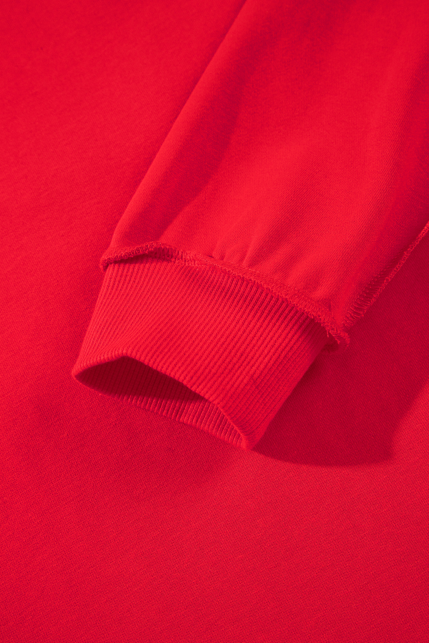 Women's Red Mock Neck Sweatshirt, Casual Autumn Pullover - Detail View 10 Women's Red Mock Neck Sweatshirt, Casual Autumn Pullover - Detail View 10