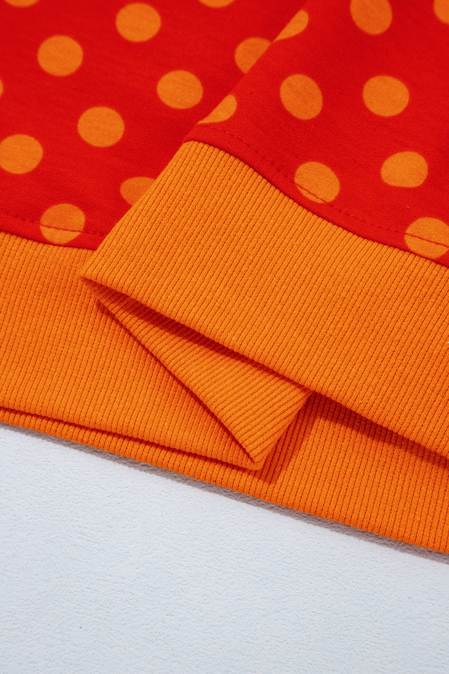 Women's Soft Polka Dot Shirt, Red Bracelet Sleeve Top - Detail View 9 Women's Soft Polka Dot Shirt, Red Bracelet Sleeve Top - Detail View 9