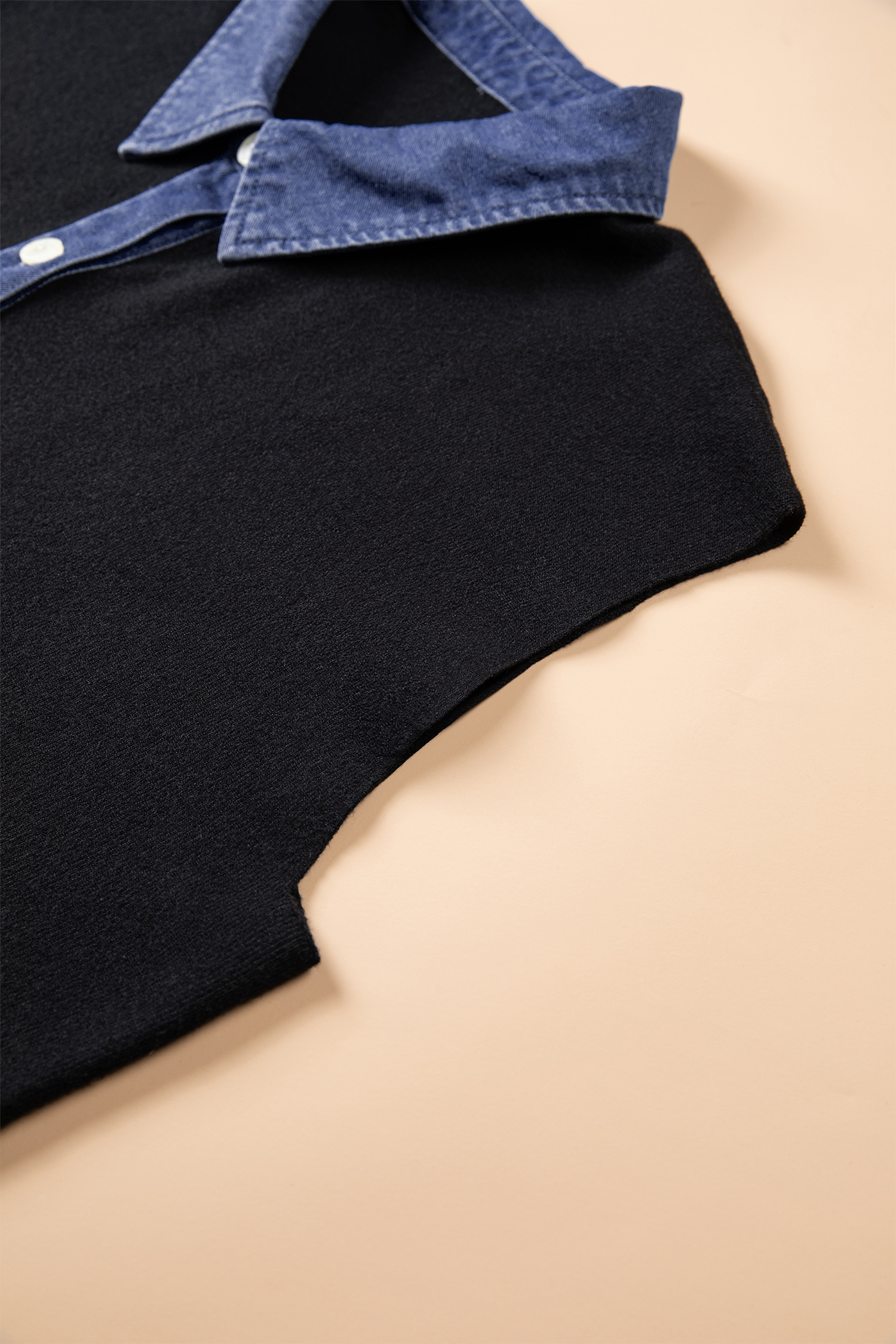 Women's Colorblock Knit Top, Sleeveless V Neck Cardigan - Detail View 9 Women's Colorblock Knit Top, Sleeveless V Neck Cardigan - Detail View 9