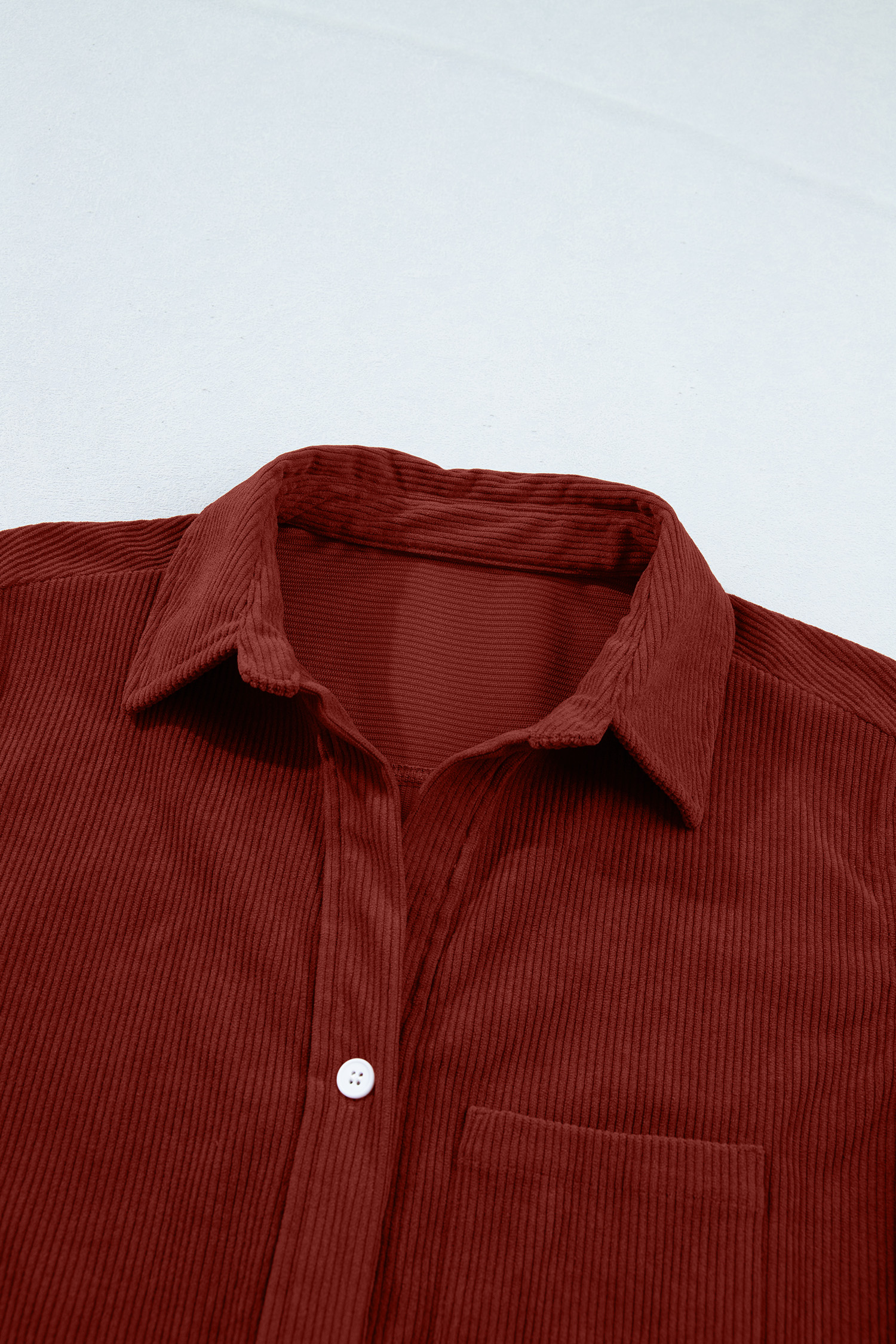 Clay Corduroy Shirt, Womens Casual Long Sleeve Top - Detail View 7 Clay Corduroy Shirt, Womens Casual Long Sleeve Top - Detail View 7