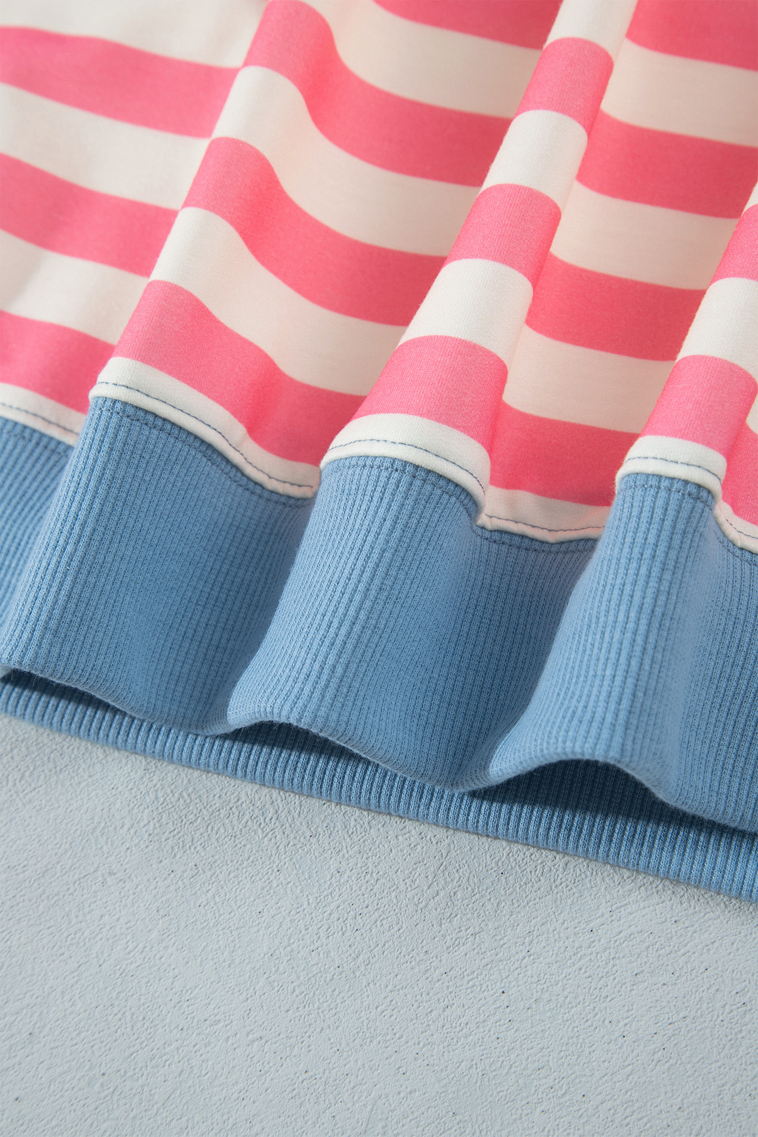 Colorblock Striped Pullover, Women's Casual Sweatshirt - Detail View 11 Colorblock Striped Pullover, Women's Casual Sweatshirt - Detail View 11
