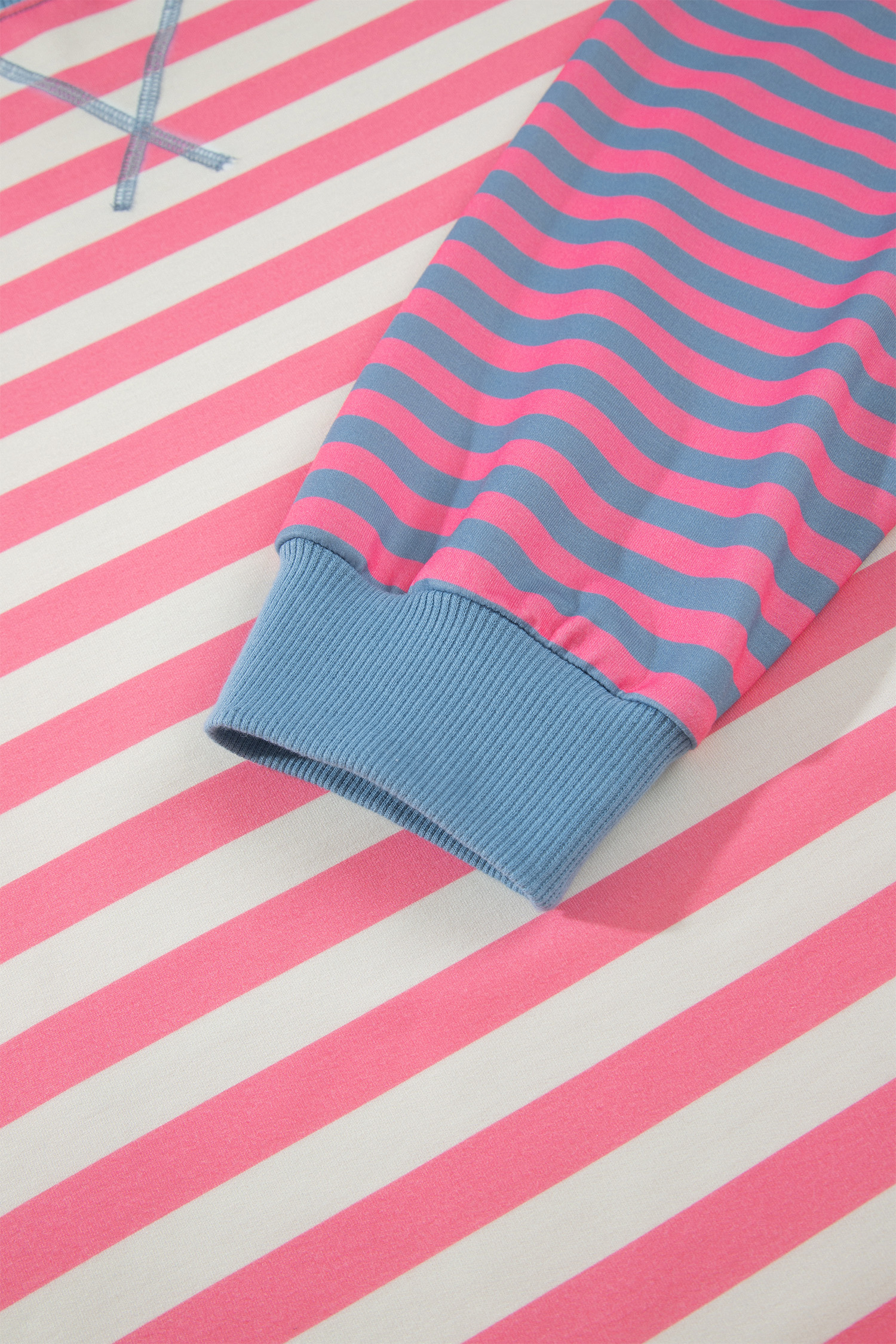 Colorblock Striped Pullover, Women's Casual Sweatshirt - Detail View 8 Colorblock Striped Pullover, Women's Casual Sweatshirt - Detail View 8