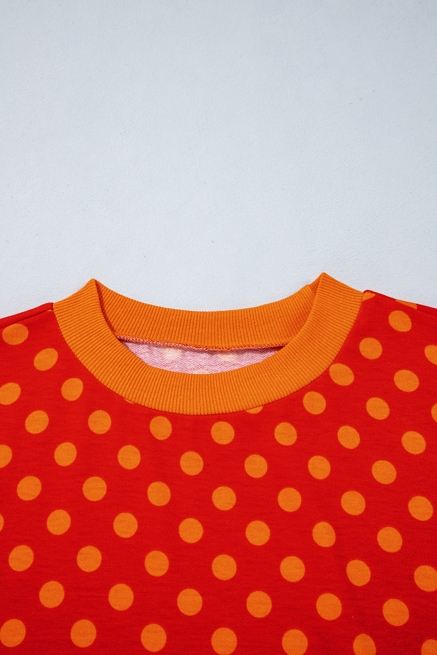Women's Soft Polka Dot Shirt, Red Bracelet Sleeve Top - Detail View 6 Women's Soft Polka Dot Shirt, Red Bracelet Sleeve Top - Detail View 6