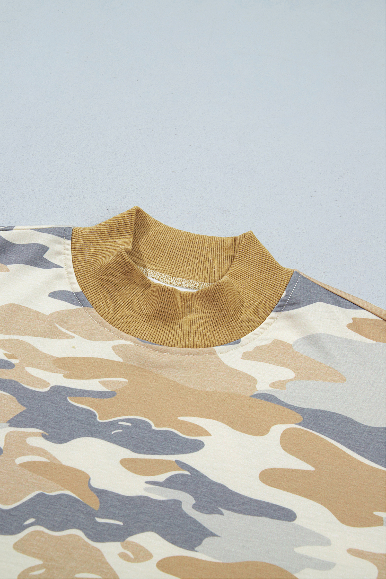 Women's Camouflage Set, Mock Neck Long Sleeve Top - Detail View 8 Women's Camouflage Set, Mock Neck Long Sleeve Top - Detail View 8