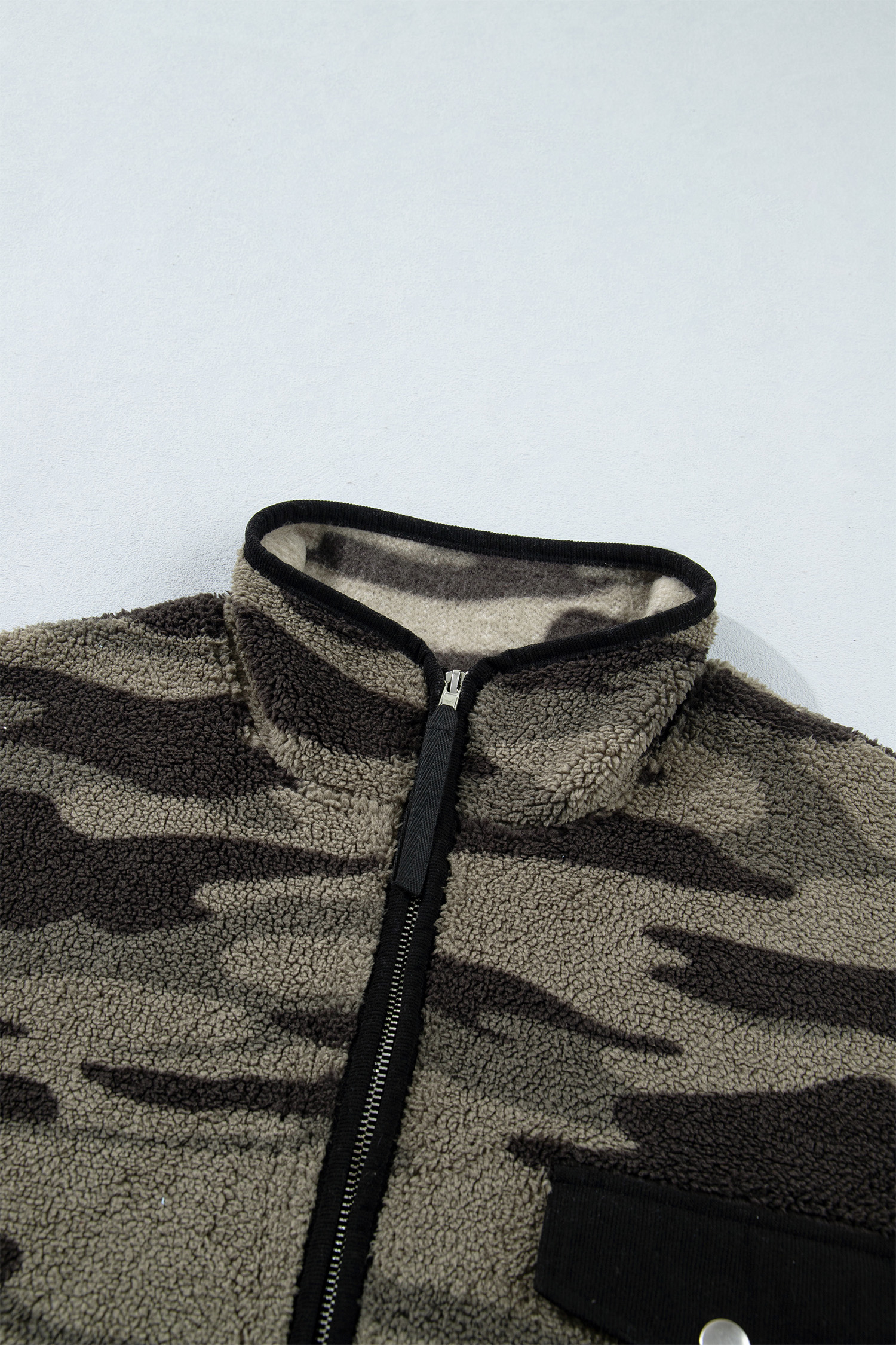Women's Camouflage Fleece Pullover, Trendy Half Zip Top - Detail View 14 Women's Camouflage Fleece Pullover, Trendy Half Zip Top - Detail View 14