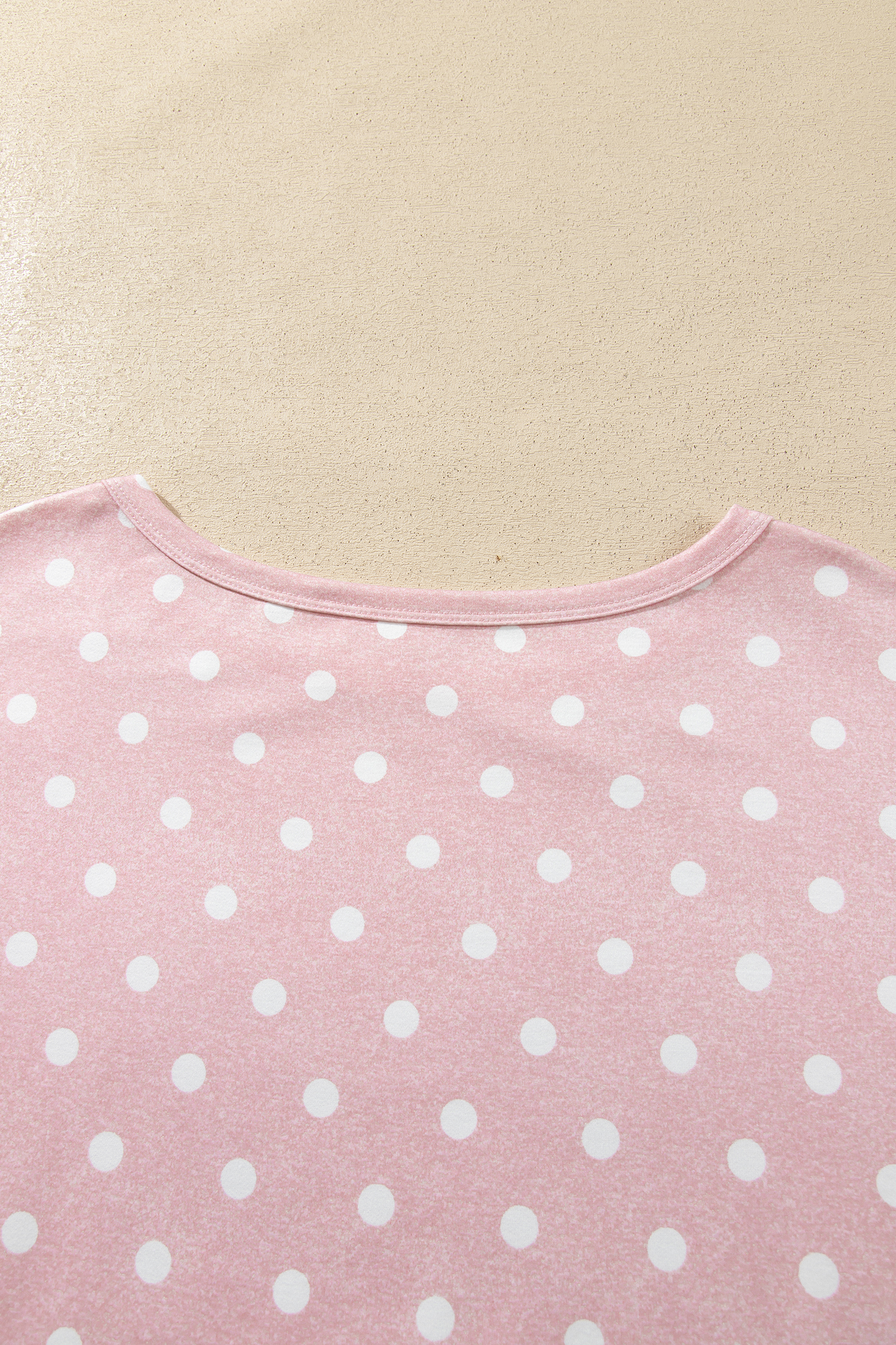 Polka Dot Long Sleeve Shorts Set, Women's Autumn Loungewear - Detail View 8 Polka Dot Long Sleeve Shorts Set, Women's Autumn Loungewear - Detail View 8