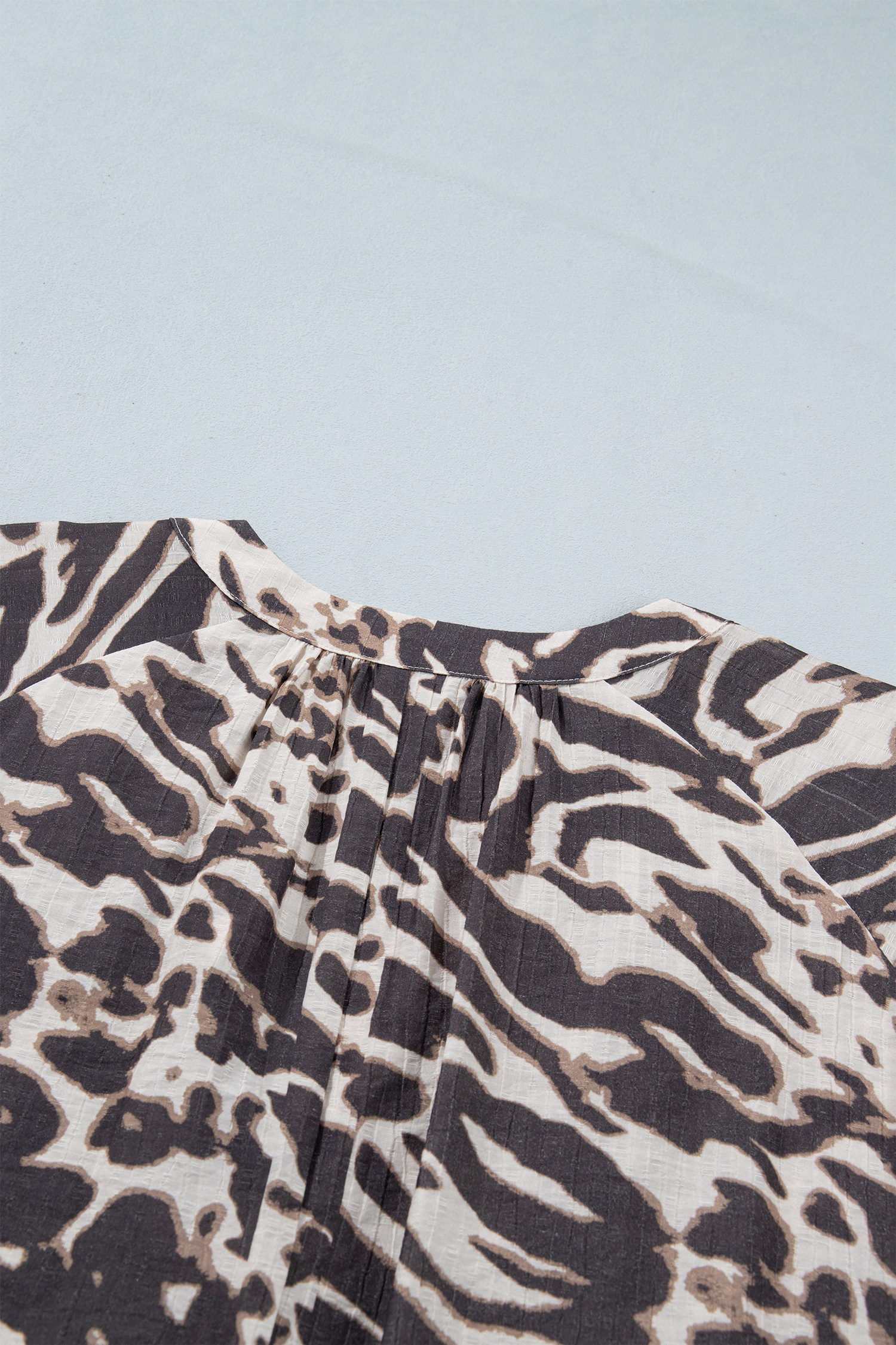 Women's Leopard Print Blouse, Casual V Neck Shirt - Detail View 10 Women's Leopard Print Blouse, Casual V Neck Shirt - Detail View 10