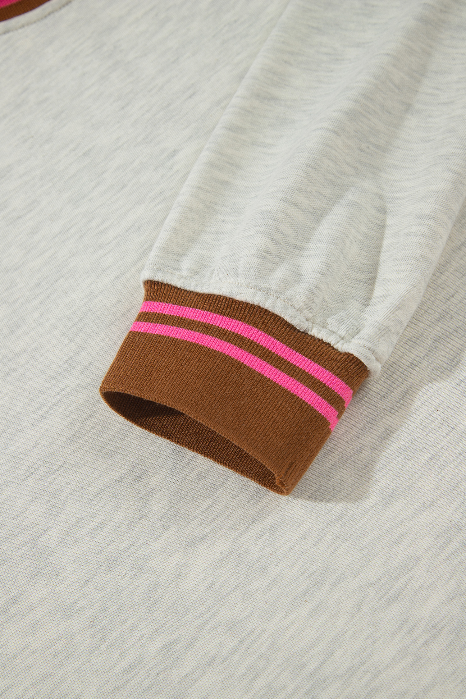 Women's Ribbed Sweatshirt, Contrast Trim Fall Top - Detail View 8 Women's Ribbed Sweatshirt, Contrast Trim Fall Top - Detail View 8