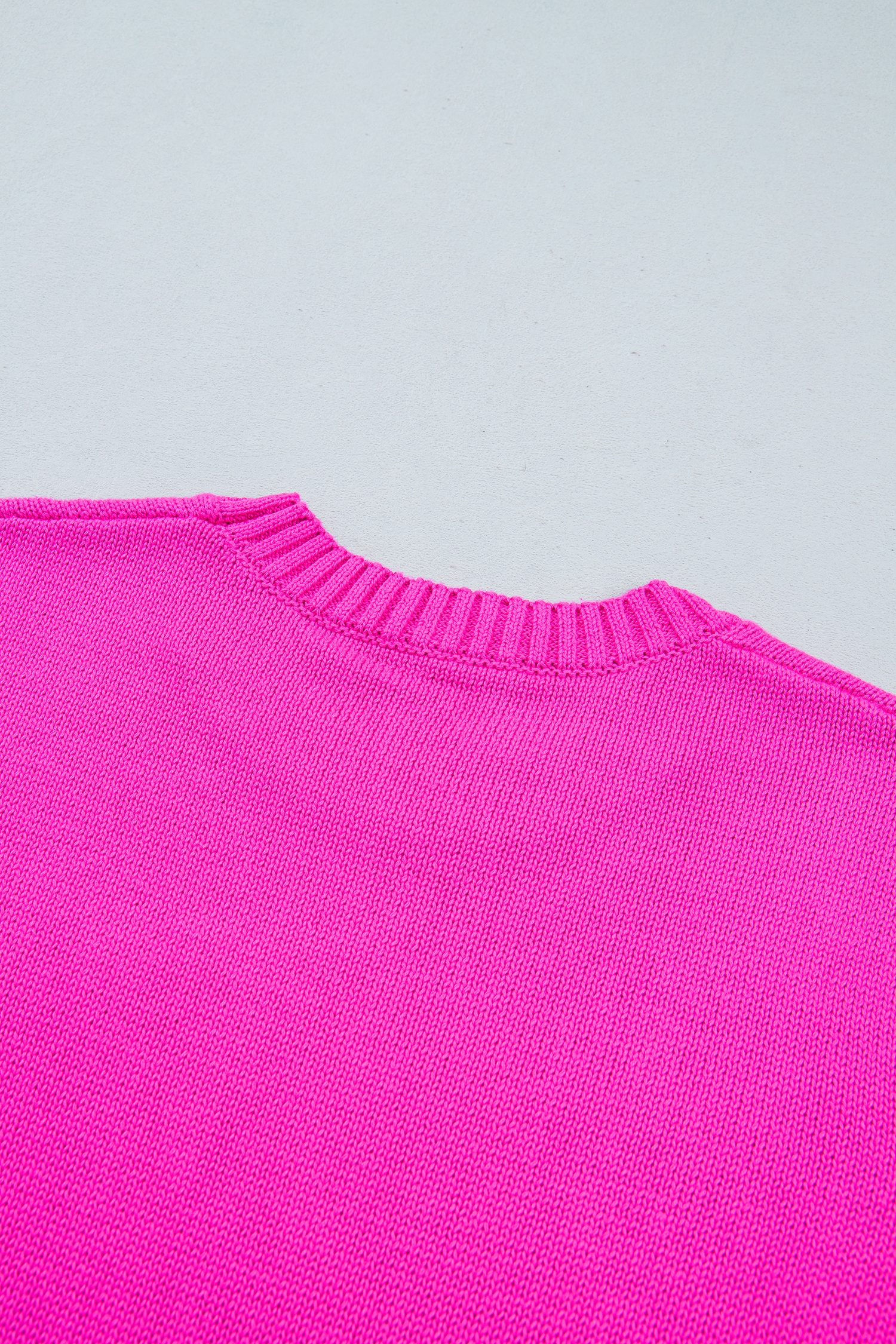 Women's Merry Print Knit Sweater, Rose Red Holiday Top - Detail View 11 Women's Merry Print Knit Sweater, Rose Red Holiday Top - Detail View 11
