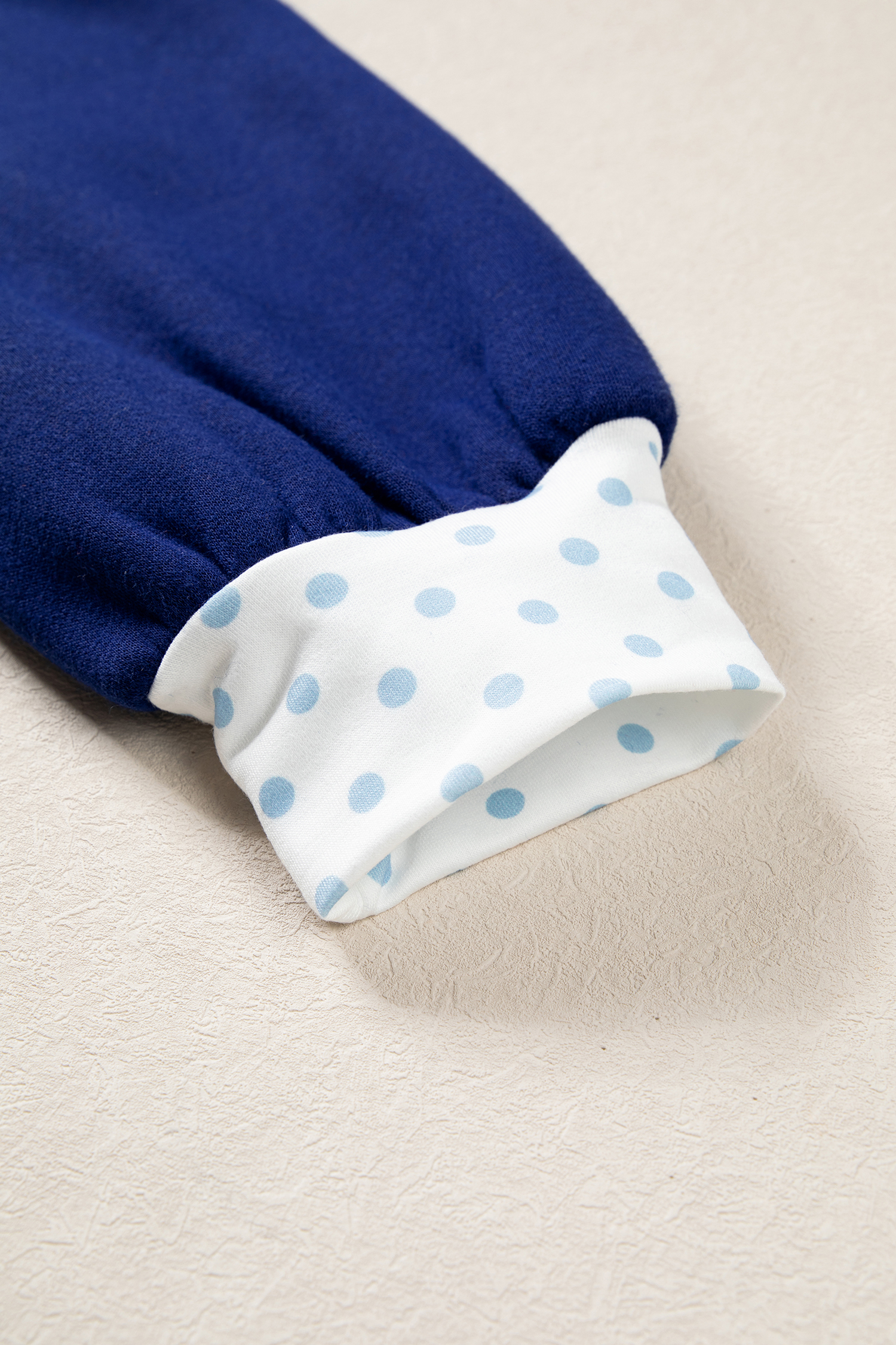 Women's Polka Dot Trim Graphic Pullover, Mock Neck Style - Detail View 8 Women's Polka Dot Trim Graphic Pullover, Mock Neck Style - Detail View 8