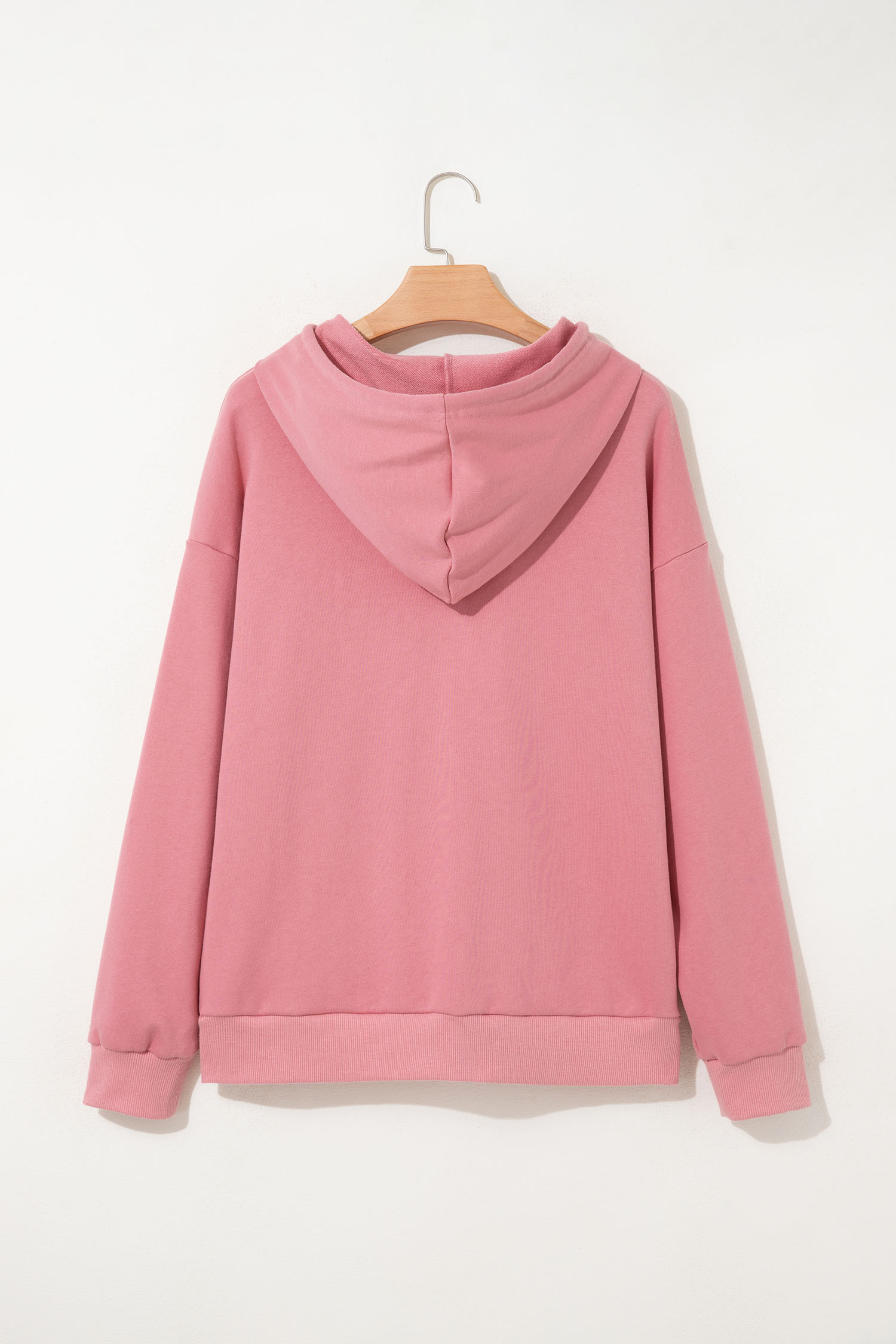 Women's Cotton Blend Hoodie, Good Vibes Graphic Pullover - Detail View 6 Women's Cotton Blend Hoodie, Good Vibes Graphic Pullover - Detail View 6